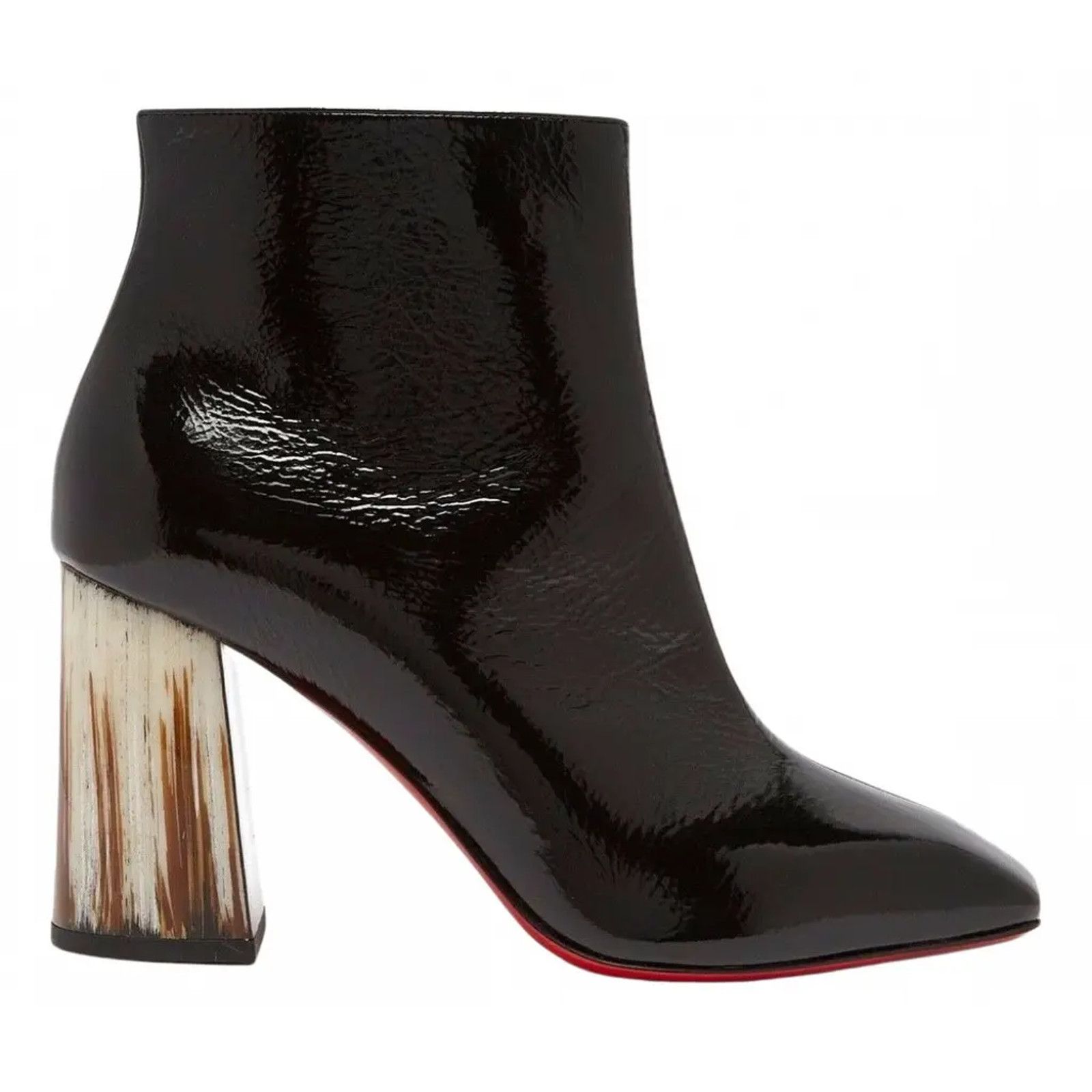 Christian Louboutin Christian Louboutin Hilconico 85 Black Patent Block Corne Size US 5.5 / IT 35.5 - 1 Thumbnail