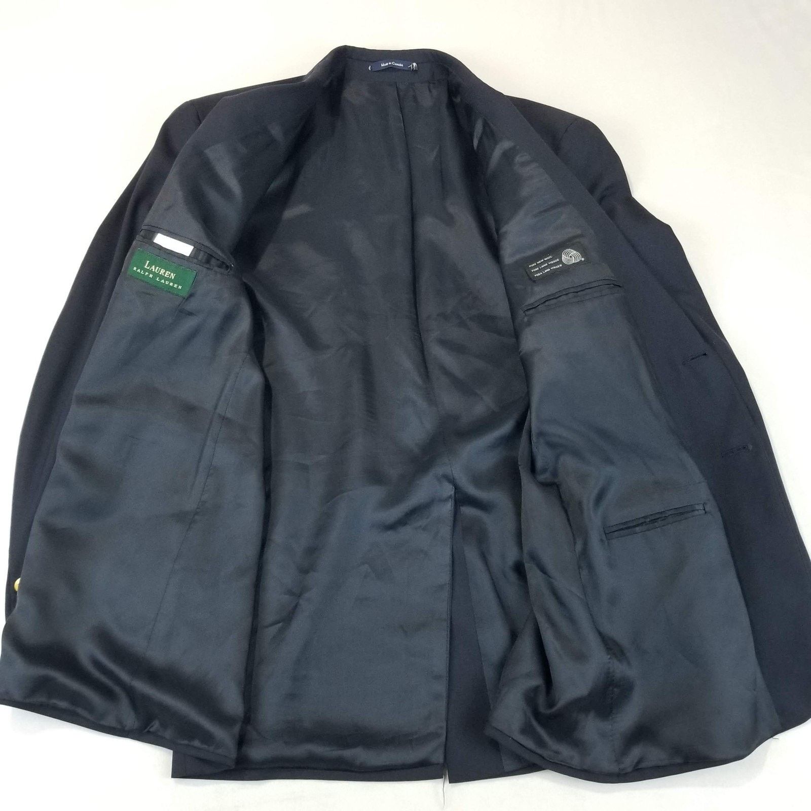 Lauren Ralph Lauren Lauren Ralph Lauren Blazer Mens 43R Navy Wool Sport Coat Size 42R - 3 Thumbnail