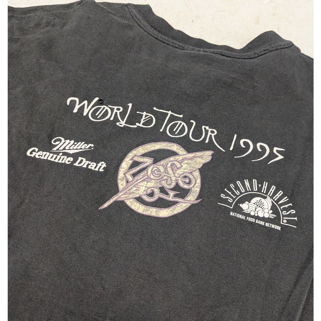 Band Tees × Hanes × Vintage Vintage 1995 Jimmy Page & Robert Plant World Tour T-shirt Size US XL / EU 56 / 4 - 4 Thumbnail
