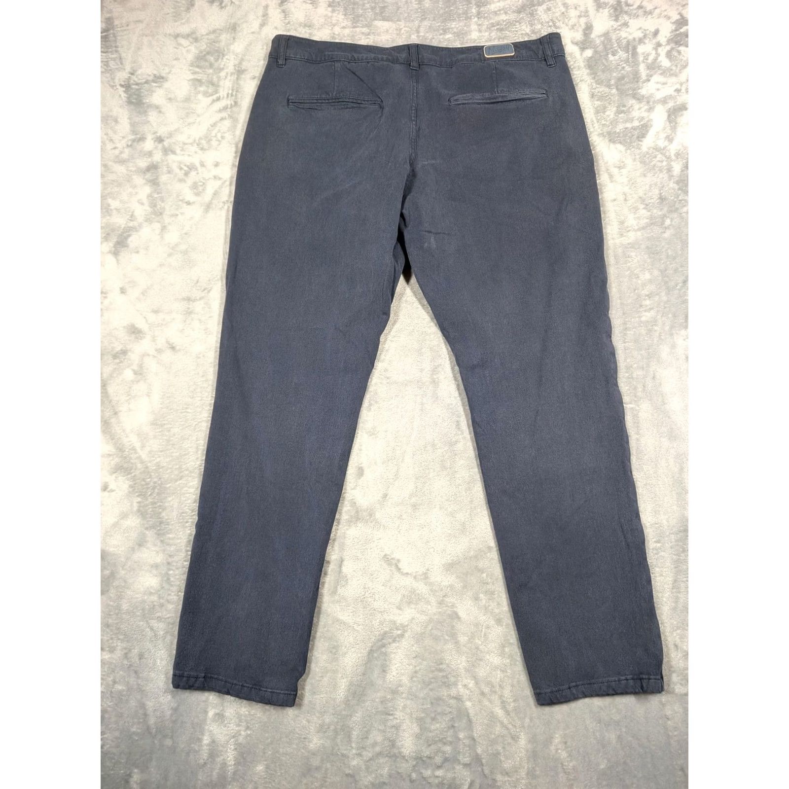 Vintage Mugsy Morgan Pants Mens 38x32 Blue Slim Tapered Chino Denim Casual Work Business Size US 38 / EU 54 - 7 Thumbnail