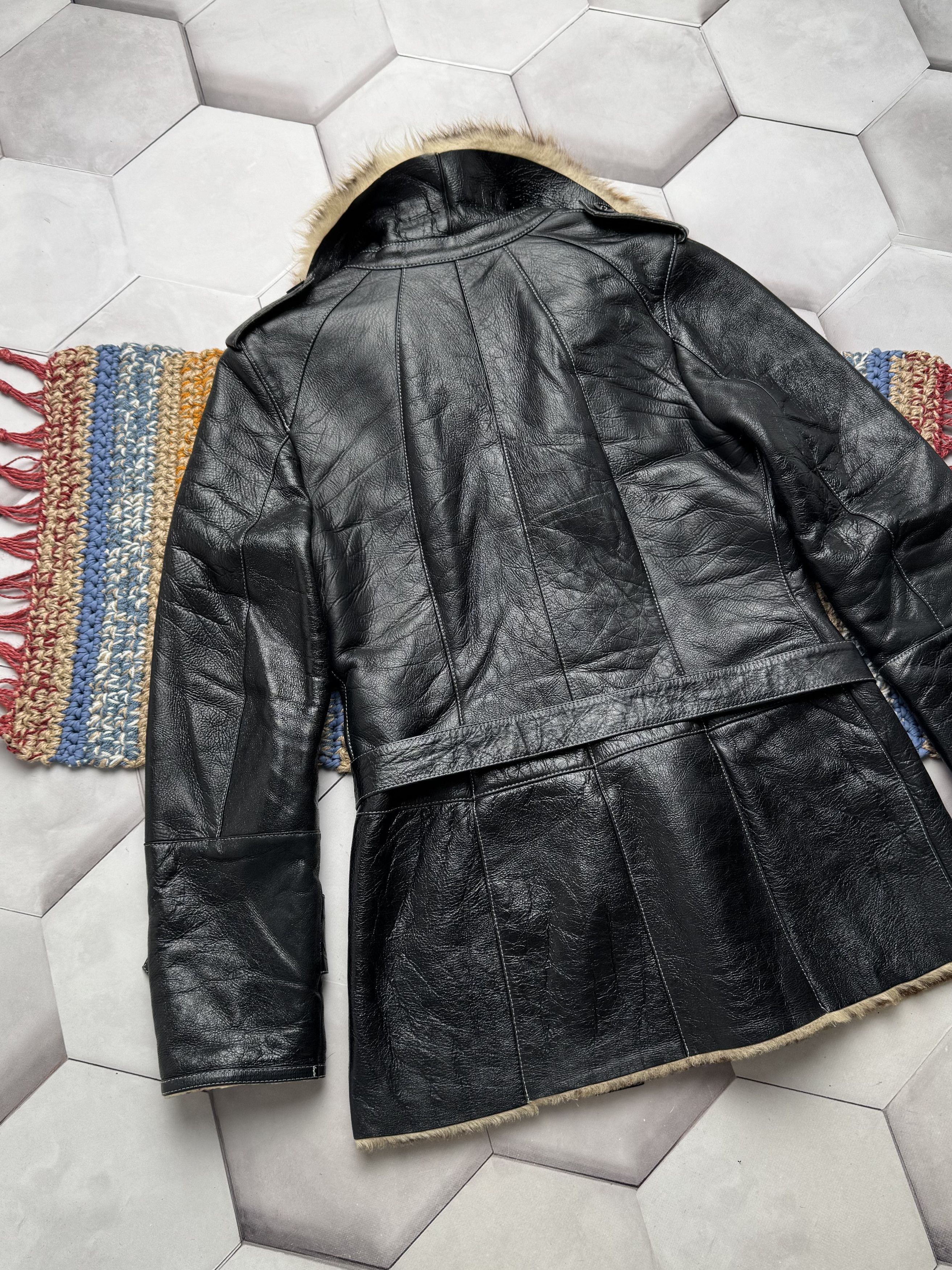Japanese Brand Vintage Real Sheepskin Coat With Belt (E4) Size L / US 10 / IT 46 - 12 Thumbnail