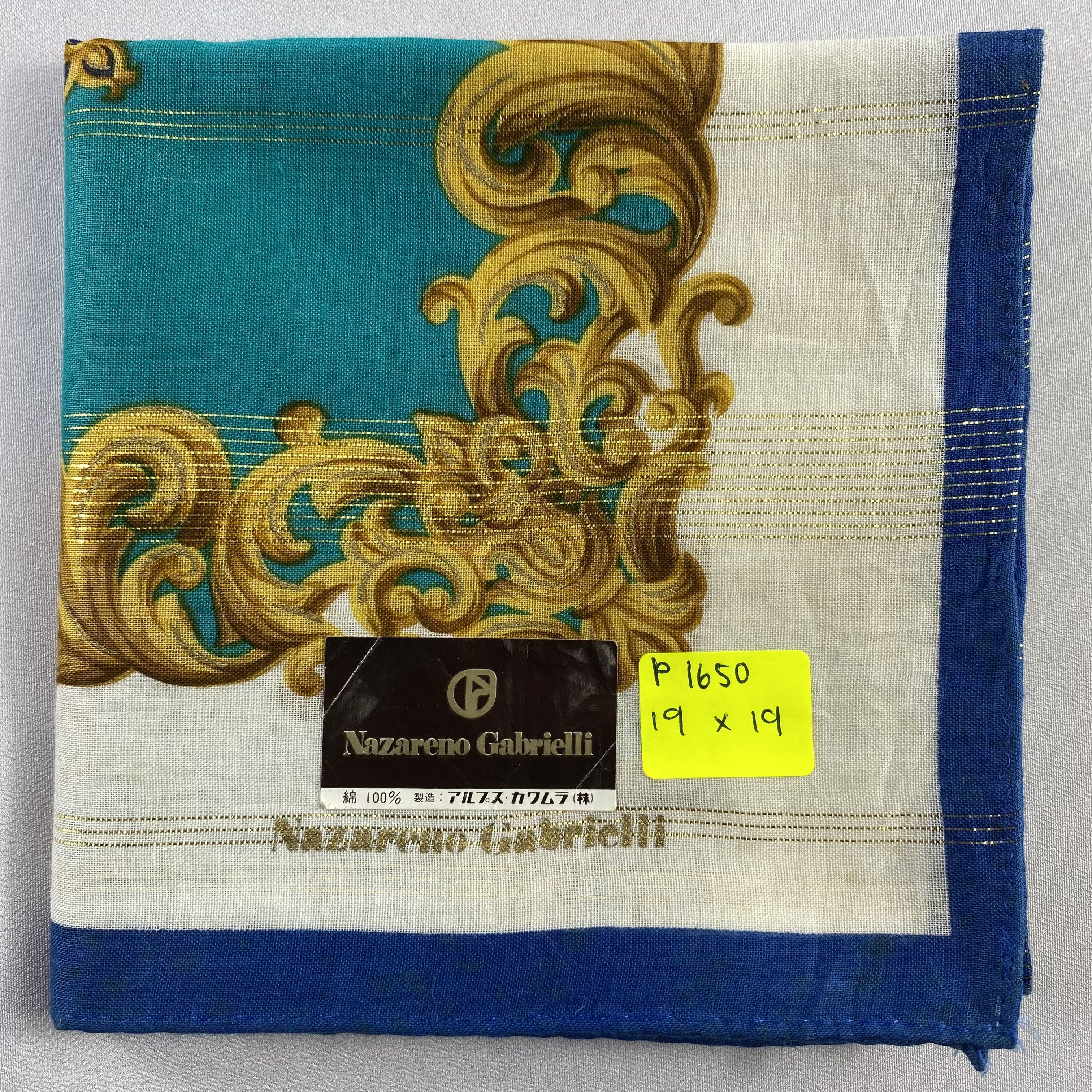 Nazareno Gabrielli × Vintage NWT Nazareno Gabrielli Handkerchief / Neckerchief-P1650 Size ONE SIZE - 5 Thumbnail
