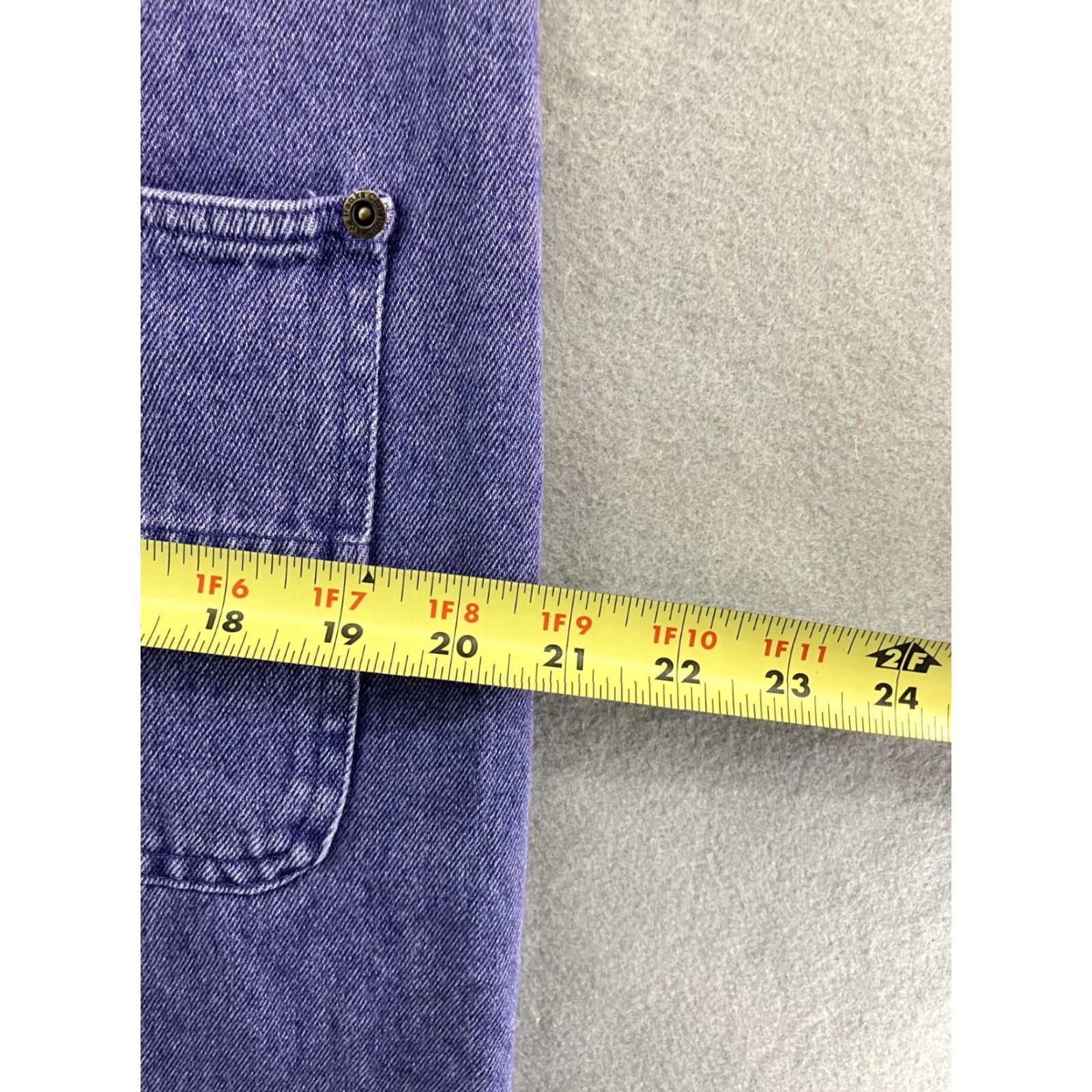 Vintage VINTAGE Christopher & Banks Overall Skirt Womens S Purple Casual Party 80s 90s Denim Slit Size 28" / US 6 / IT 42 - 5 Thumbnail
