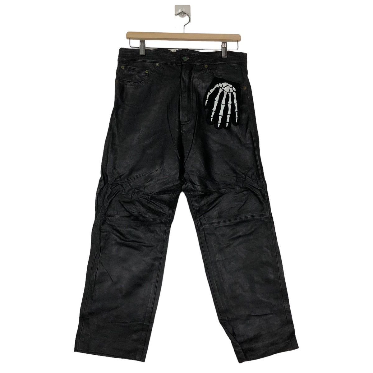 Genuine Leather 🔥90’s Rare Genuine Leather Pants Racing Jogi Leather Japan Size US 32 / EU 48 - 2 Thumbnail