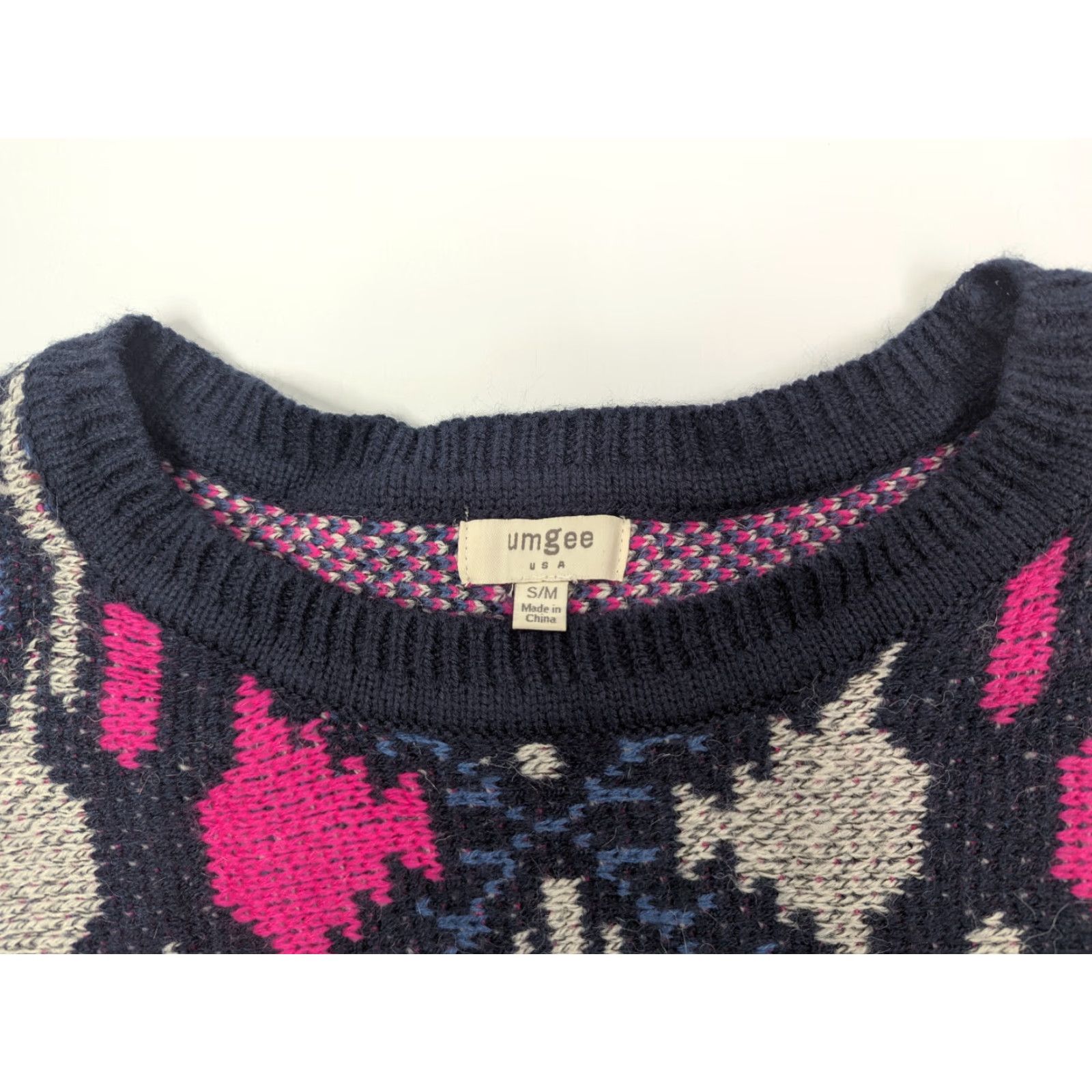 Vintage Umgee Navy Aztec Oversized Sweater Poncho S/M Southwest Print Fringe Size S / US 4 / IT 40 - 7 Thumbnail