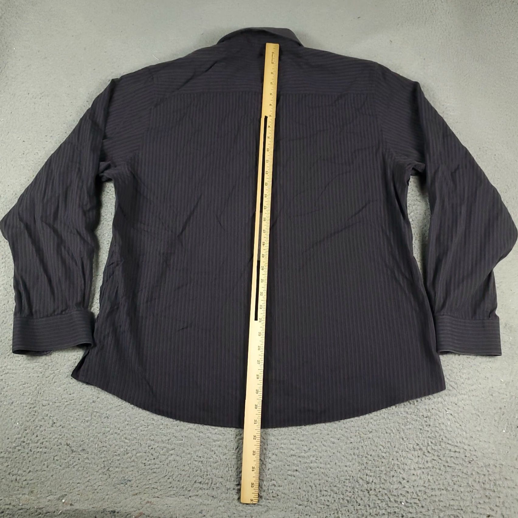 Vintage VINTAGE Jhane Barnes Shirt Mens 2XL Gray Striped Button-Up Long Sleeve Casual Business Formal Party/Cocktail Workwear Mens Size US XXL / EU 58 / 5 - 5 Thumbnail