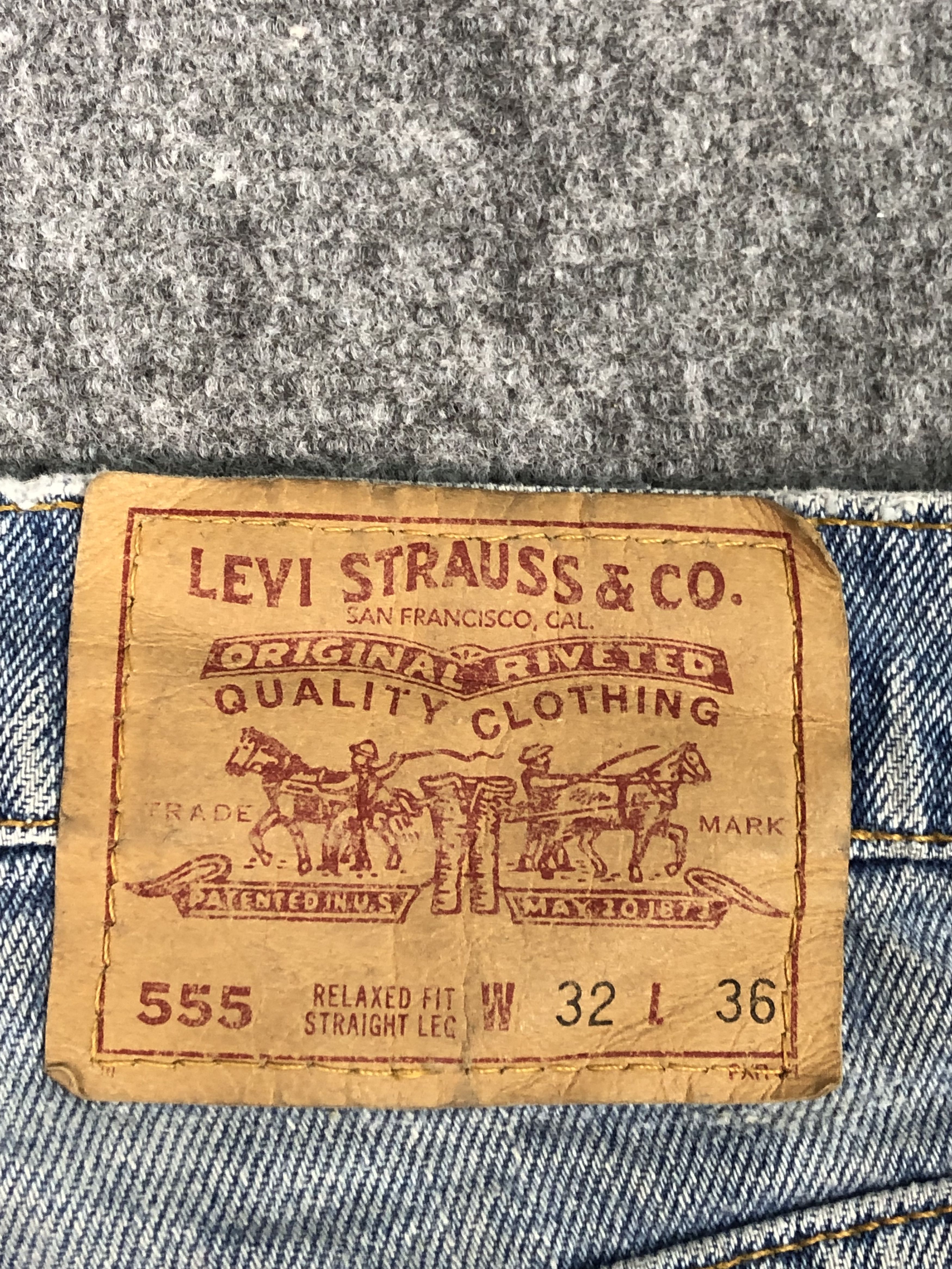Levi's Vintage 90s Levis 555 Lightwash Jeans DP0520 Size US 31 - 6 Thumbnail