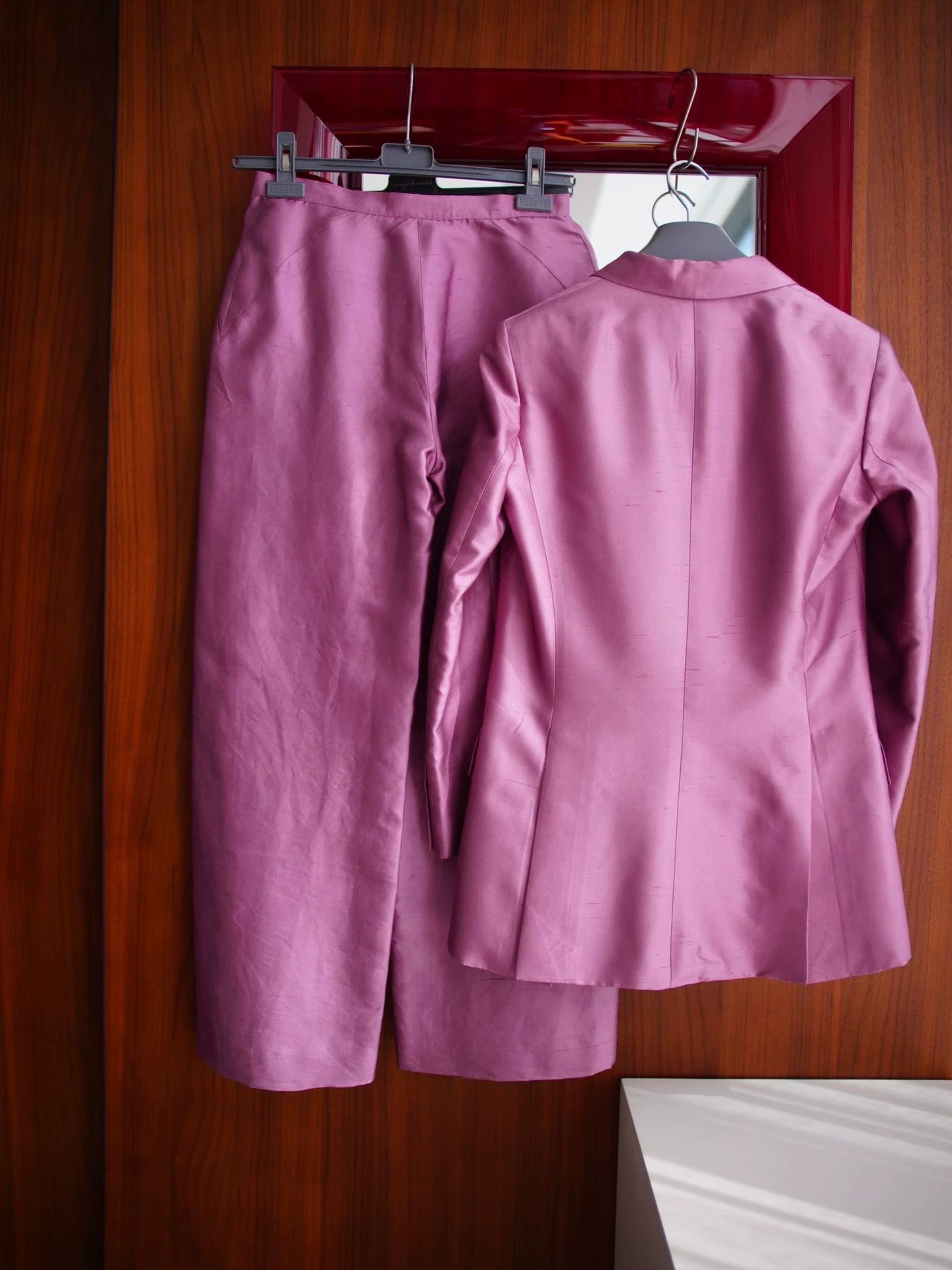 Salvatore Ferragamo Vintage Ferragamo Purple Silk-Cotton Suit Set FR40/L Size M / US 6-8 / IT 42-44 - 3 Thumbnail