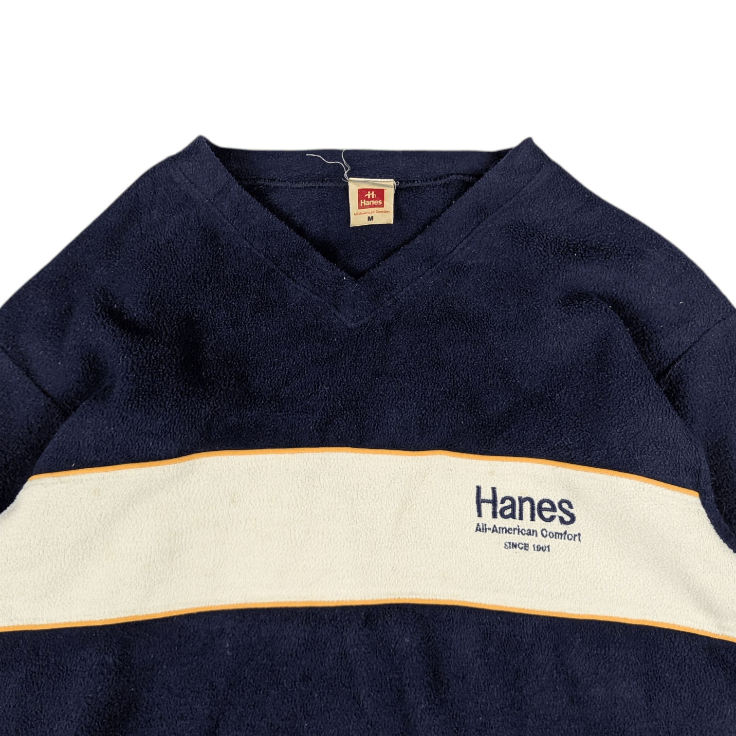 Hanes 2000's HANES Classic Retro Fleece Sweatshirts Pullover Size US M / EU 48-50 / 2 - 7 Thumbnail