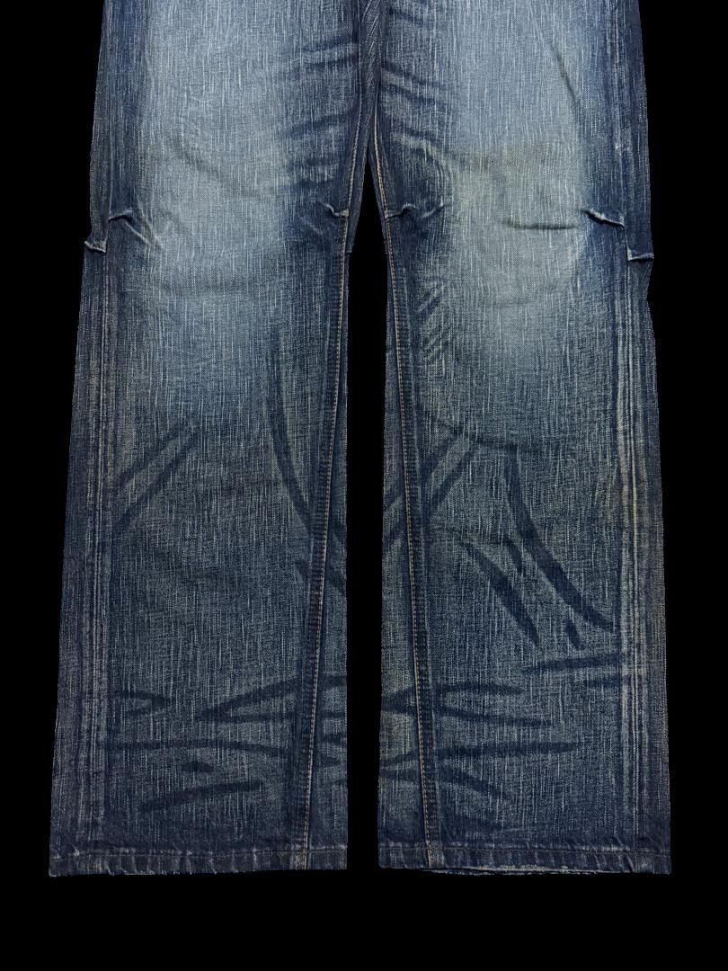 Japanese Brand INSANE Vintage Japanese Bison Sick Washed Bootcut Jean Rare Size US 35 - 8 Thumbnail