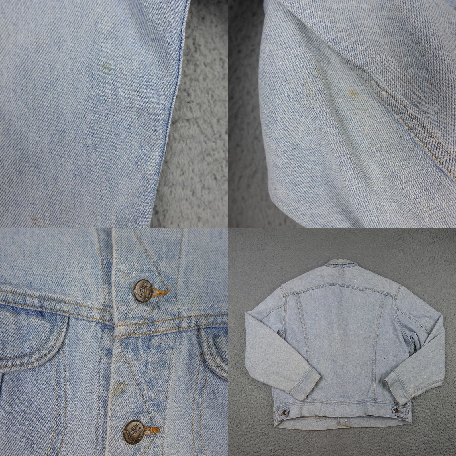 Lee VINTAGE Lee Jacket Mens Large Blue Denim Trucker Made In USA PATD-153438 70s 80s Size US L / EU 52-54 / 3 - 9 Thumbnail