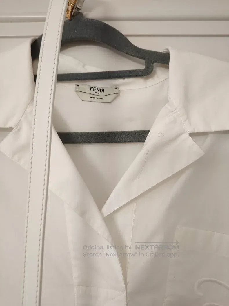 Fendi Fendi White Shirt Dress Size XXS / US 00 / IT 34 - 3 Thumbnail