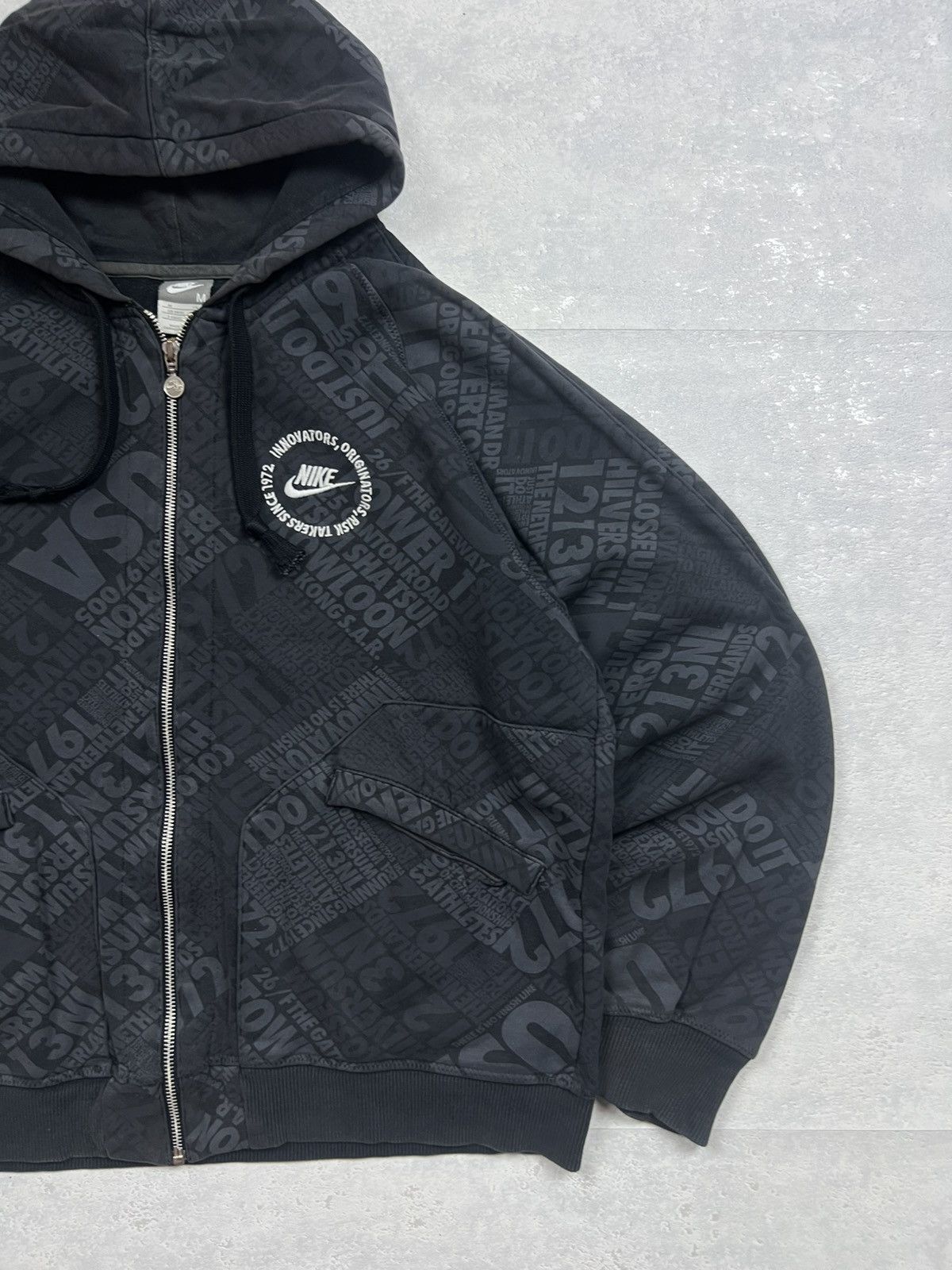 Nike 00s Nike Air Vintage Y2K Drill Oversized Retro Zip Hoodie Size US M / EU 48-50 / 2 - 3 Thumbnail