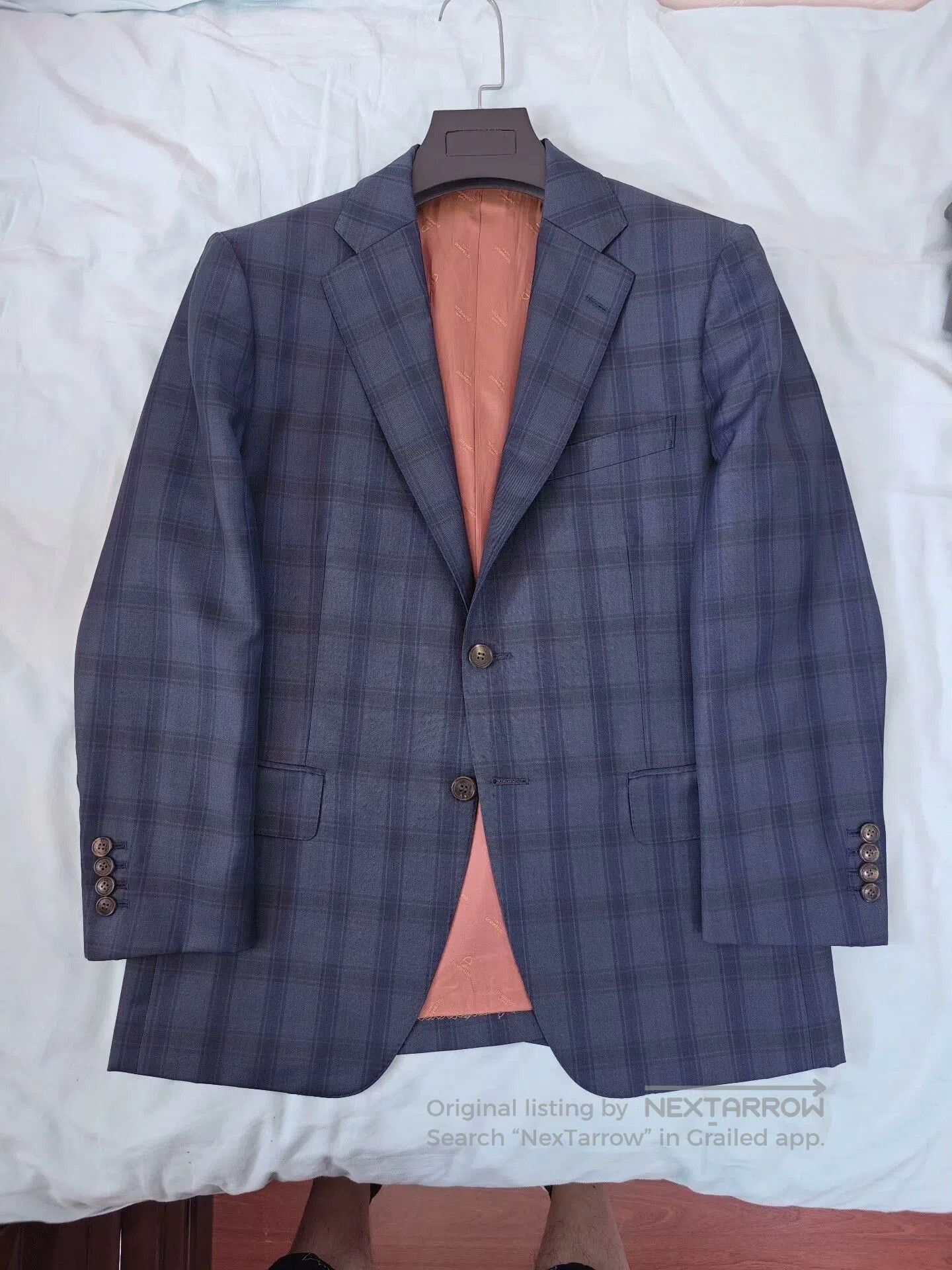 Ermenegildo Zegna Dormeuil Custom Blue Plaid Suit. Size US M / EU 48-50 / 2 - 5 Thumbnail