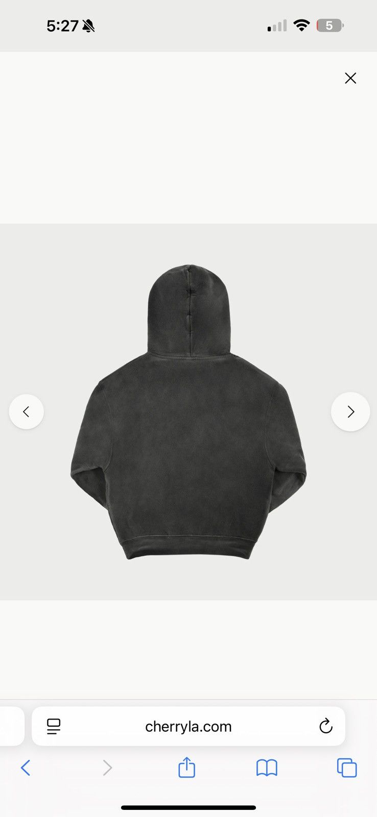 Cherry LA American Classic Hoodie (Sun Faded Black) Size US L / EU 52-54 / 3 - 2 Thumbnail