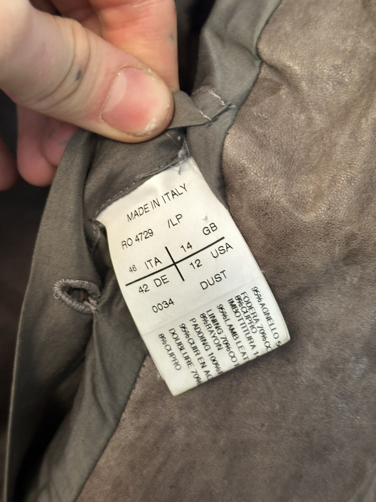 Rick Owens Rick owens archive | cropped horned shoulders leather jacket Size L / US 10 / IT 46 - 11 Thumbnail