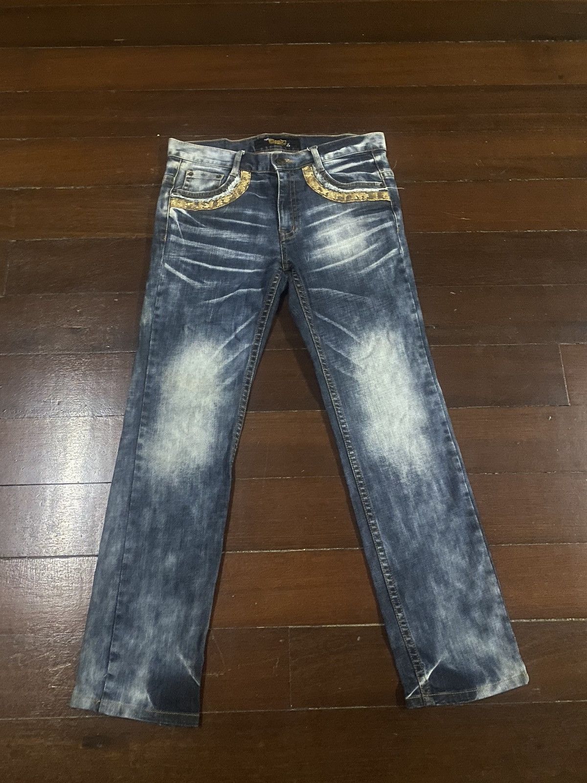 If Six Was Nine Rare Cloud 72 tribal flared jeans clawmark distressed Size US 35 - 7 Thumbnail