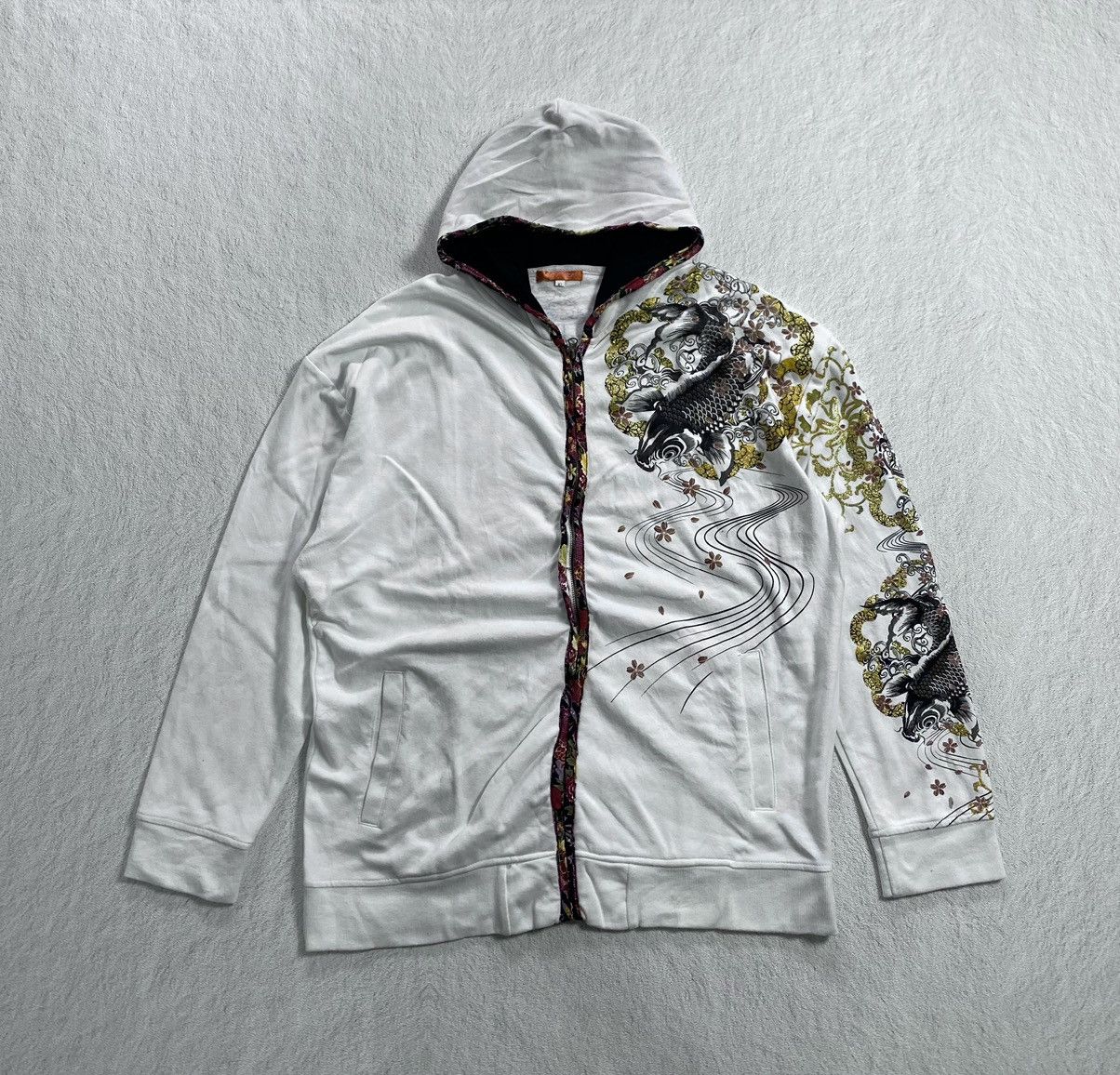 Japanese Brand Japanes B&T Club Koi Sukajan Hoodie Size US XL / EU 56 / 4 - 2 Thumbnail