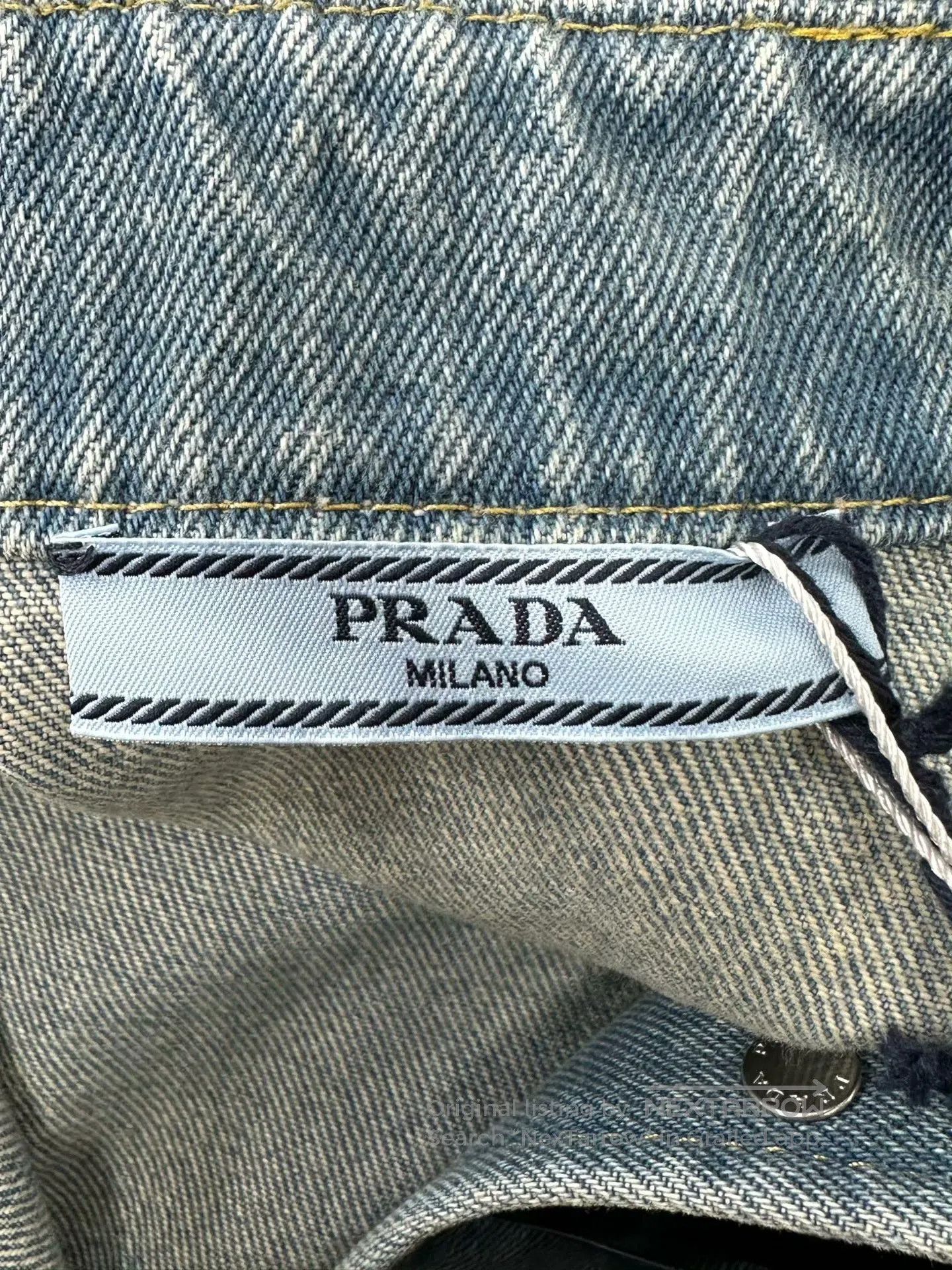 Prada Prada Blue Classic Triangle Logo Pocket Short Sleeve Jacke Size XS / US 0-2 / IT 36-38 - 3 Thumbnail