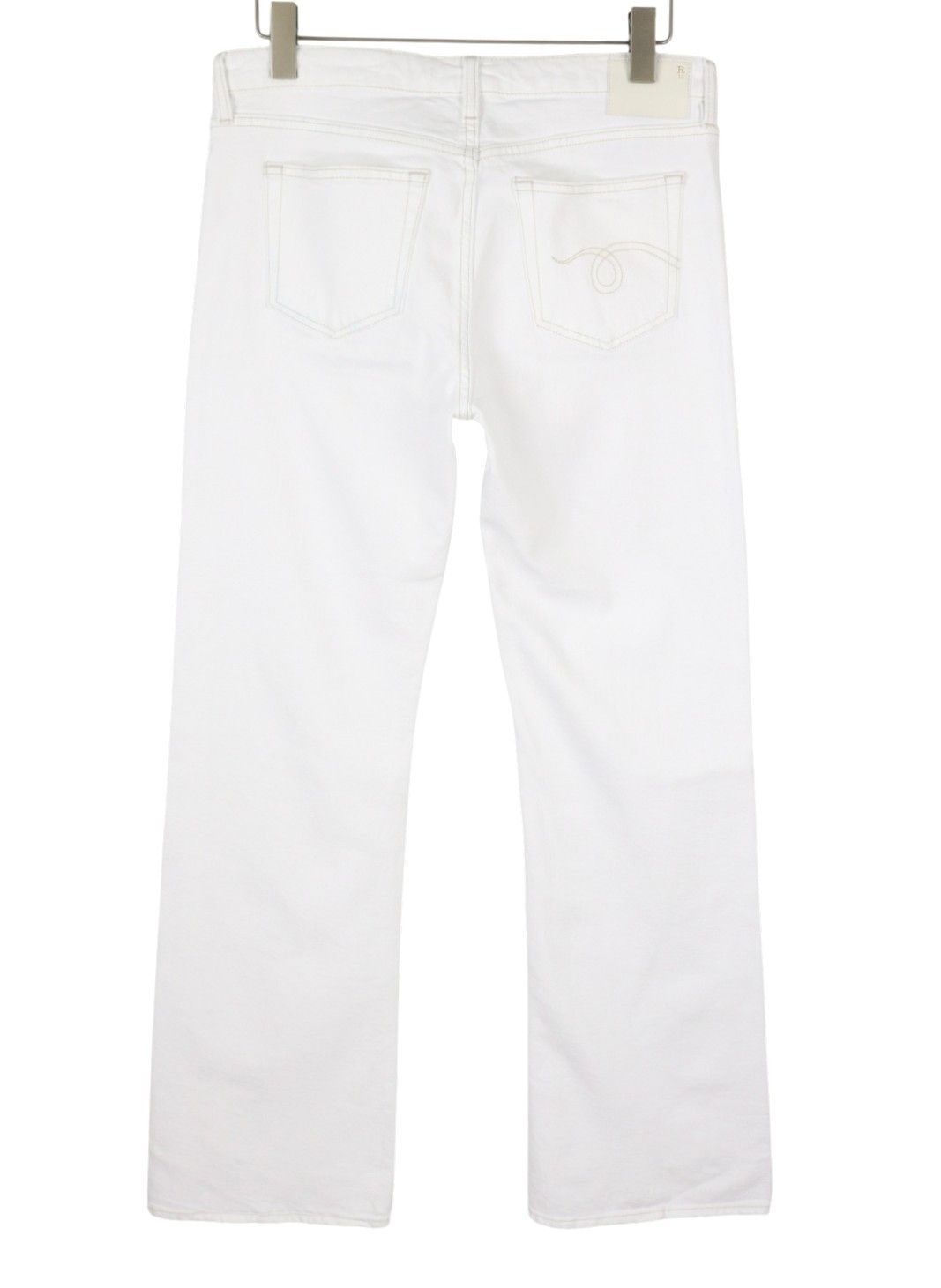 R13 BOY FLARE 31 Aerin White Stretch Zip Fly Denim Jeans 87162 Size 31" - 4 Thumbnail