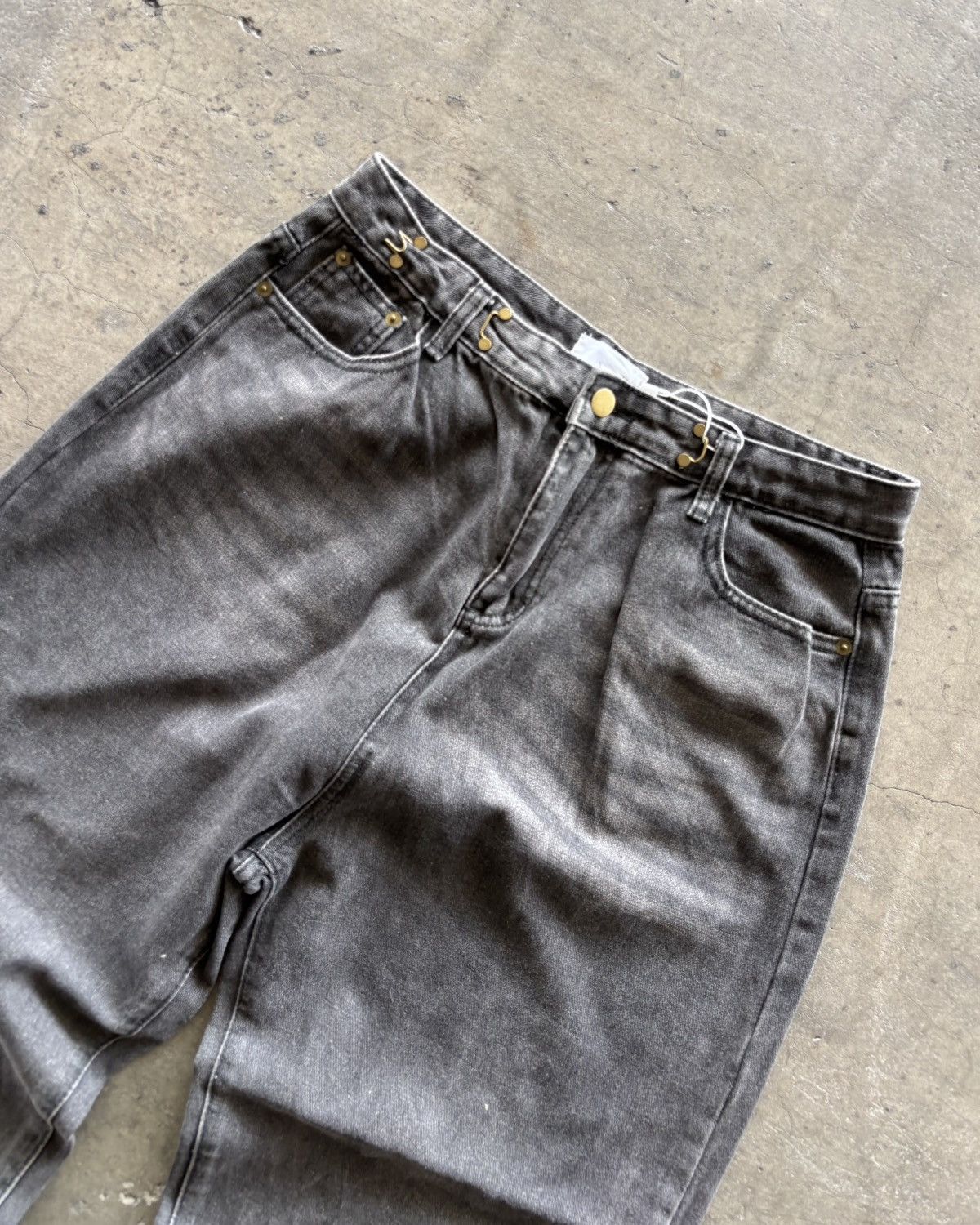 If Six Was Nine OCY Jeans Washed Black Denim Baggy Jeans Size US 30 / EU 46 - 2 Thumbnail
