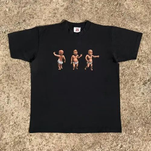 VIBE Black street hip-hop retro kids printed cotton t-shirt Size US M / EU 48-50 / 2 - 6 Thumbnail