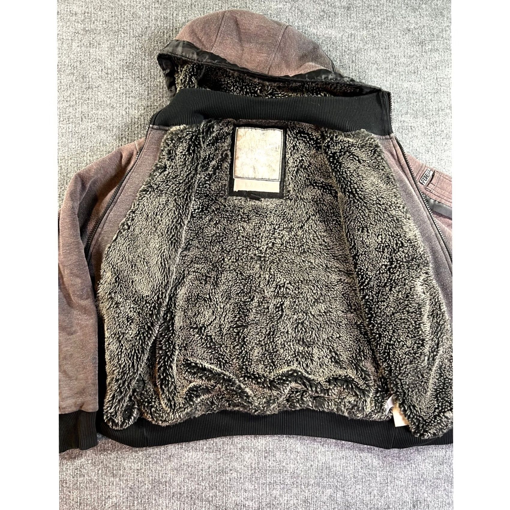 Fox Racing Fox Racing Hoodie Mens L Brown Sherpa Lined Full Zip Faded Utility Size US L / EU 52-54 / 3 - 7 Thumbnail
