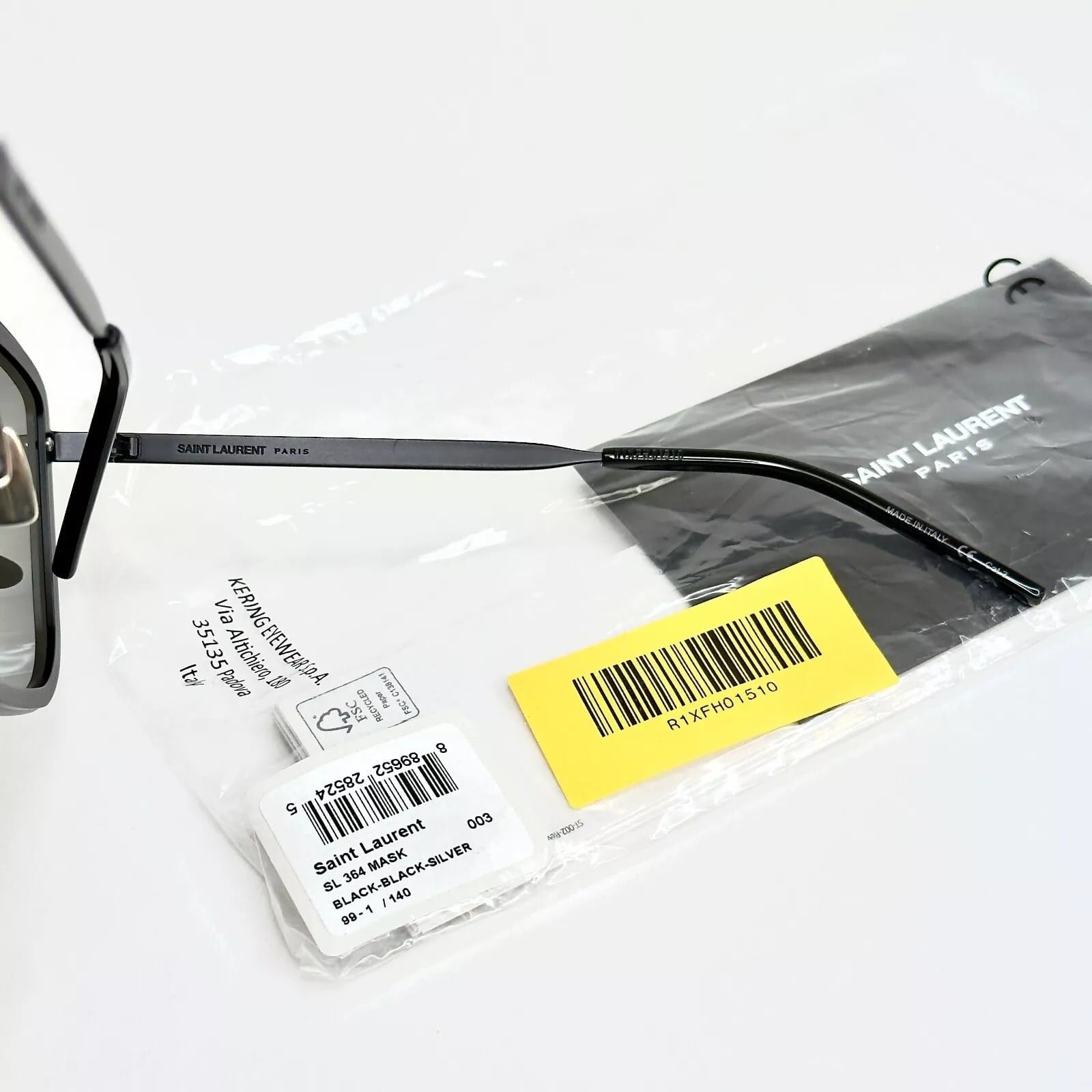 Yves Saint Laurent SAINT LAURENT 364 MASK YSL SL364 003 Black Silver Mirror Size ONE SIZE - 2 Thumbnail