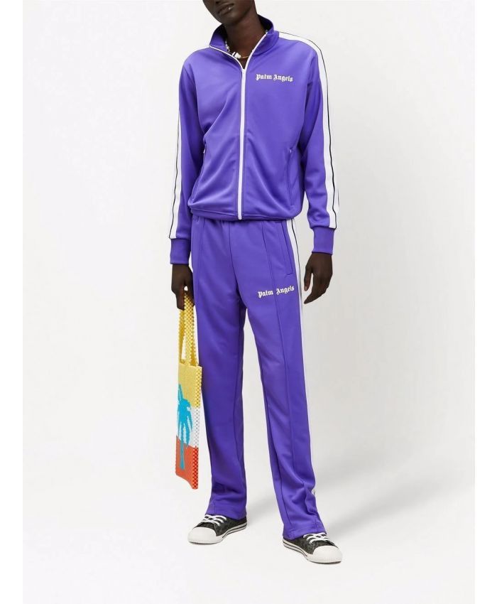 Palm Angels o1in1s0225 Q:4 / Classic Track Jacket in Purple/White Size US M / EU 48-50 / 2 - 2 Thumbnail