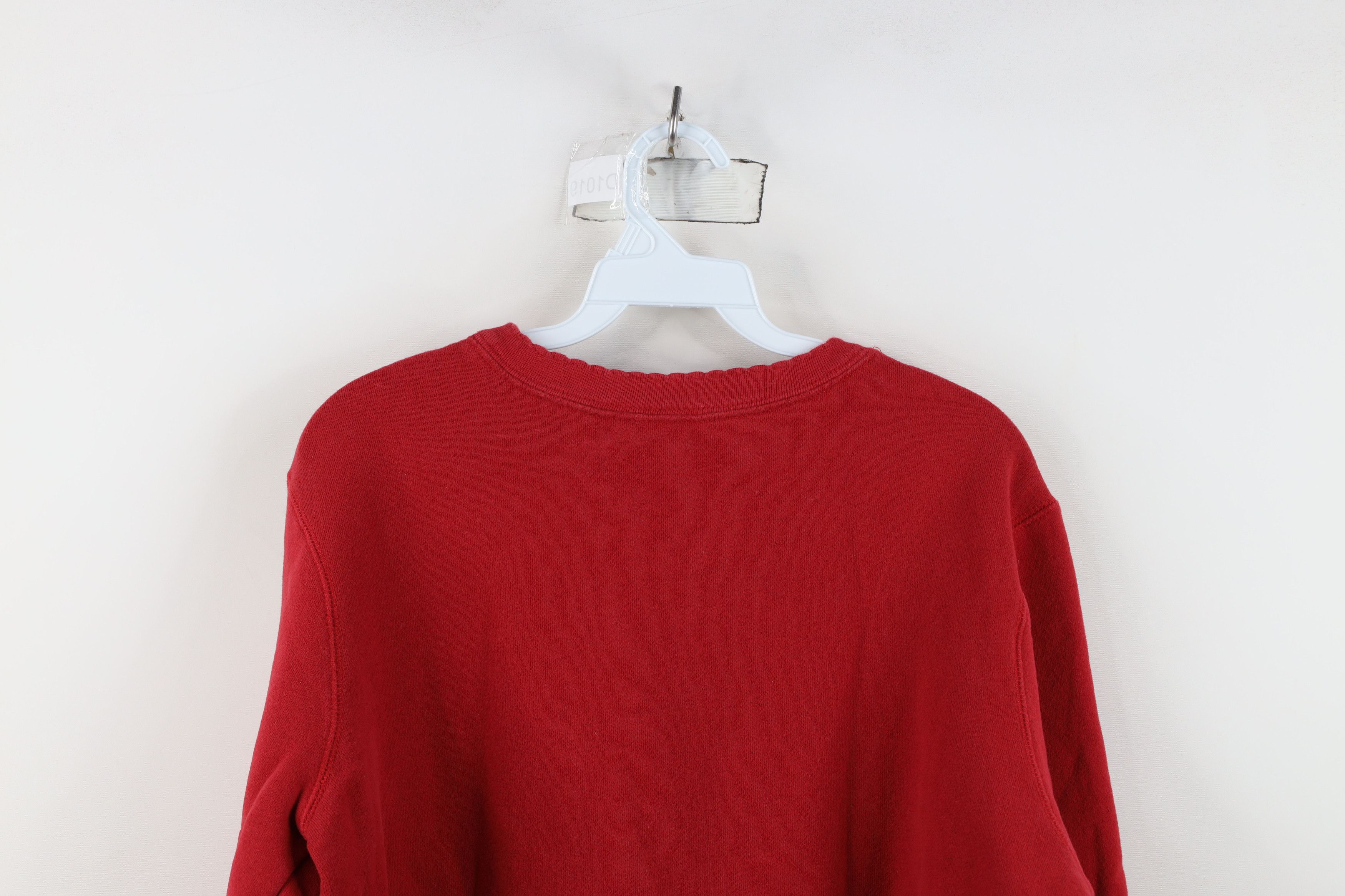 Vintage Vintage 90s Cat Kitten Bell Heart Crewneck Sweatshirt Red Size L / US 10 / IT 46 - 13 Thumbnail