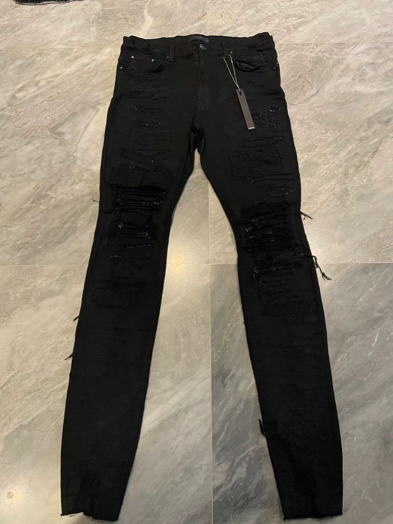Amiri Amiri 16FW MX0 Random Needle Cow King Jeans 2502-Nextarrow Size US 36 / EU 52 - 1 Thumbnail