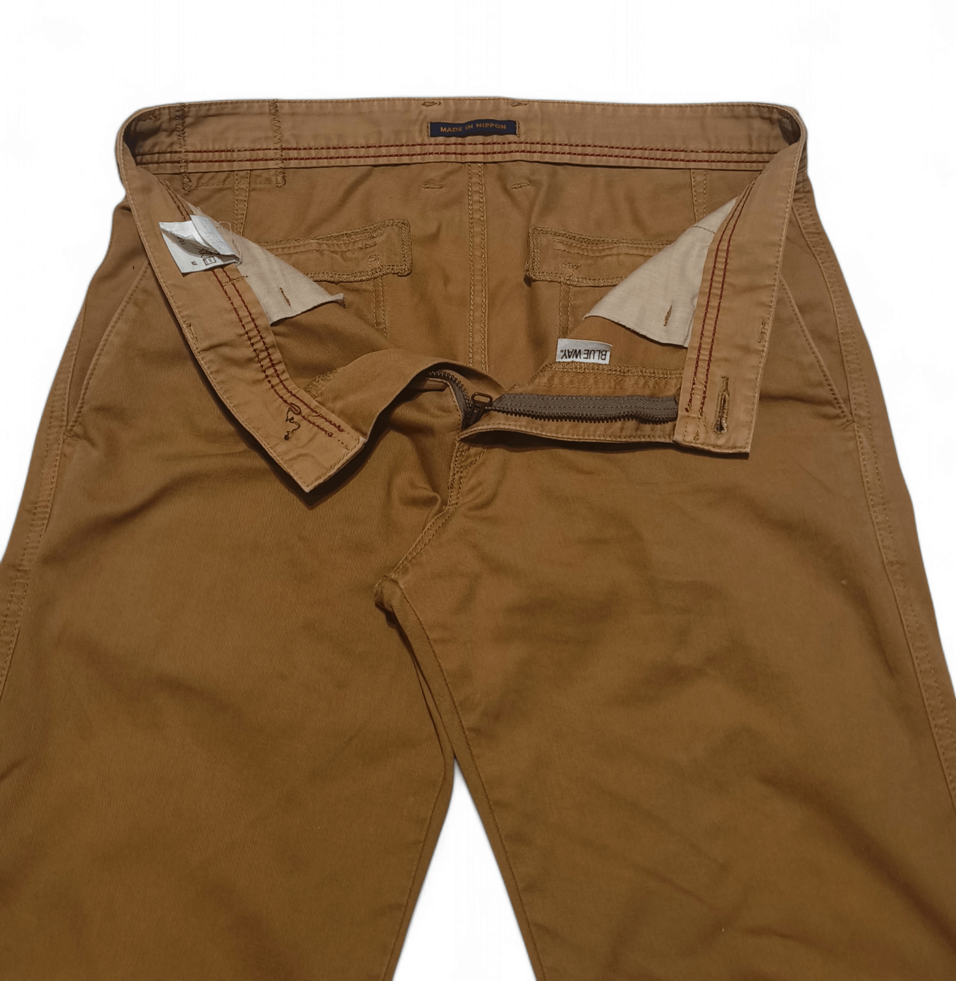 Japanese Brand Vintage Y2K BLUE WAY Japan Made Hickory Workwear Long Pants Size US 30 / EU 46 - 5 Thumbnail