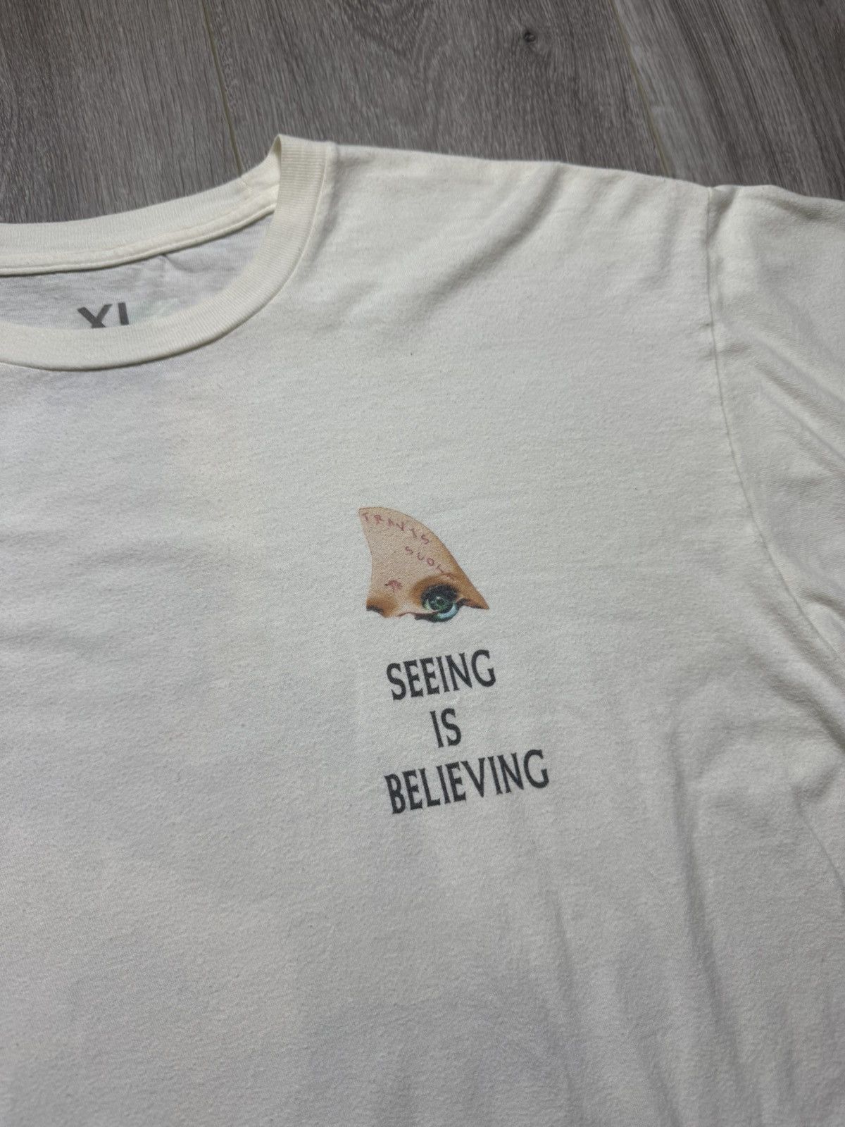 Travis Scott Travis Scott Seeing Is Believing Tour Dragonfly Cream Tee Size US XL / EU 56 / 4 - 3 Thumbnail