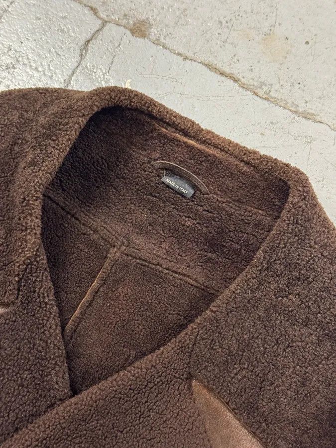 Emporio Armani 2000s Emporio Armani Pure Brown Aviator Shearling Leather Jacket Size US S / EU 44-46 / 1 - 8 Thumbnail