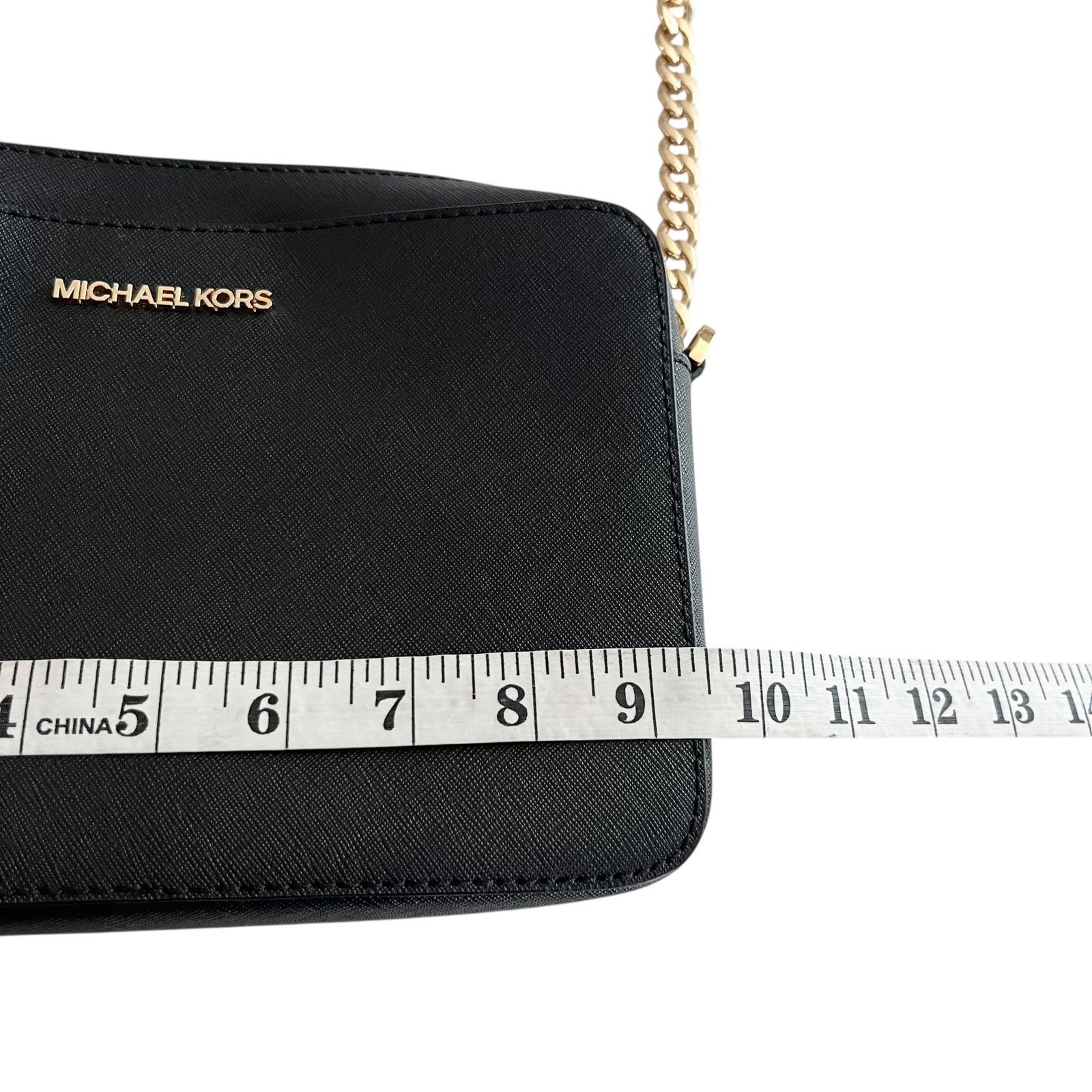 Michael Kors Michael Kors Black Jet Set Large Saffiano Crossbody Bag Size ONE SIZE - 9 Thumbnail