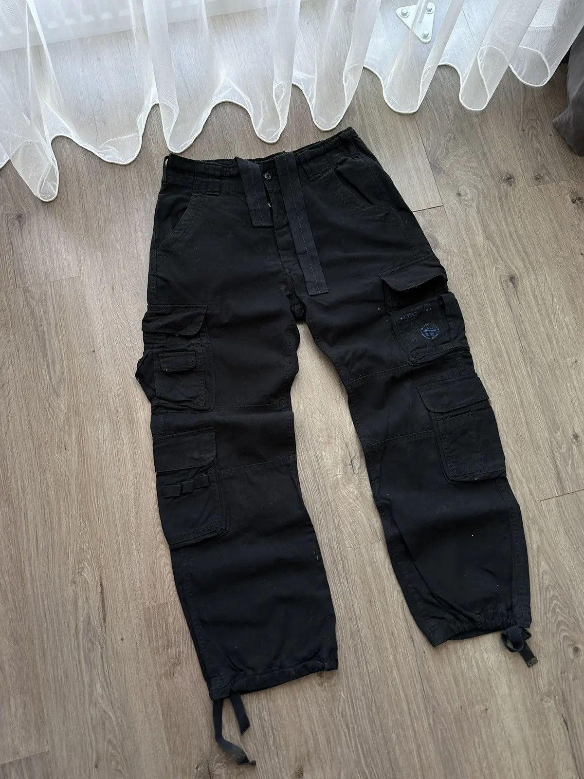 Japanese Brand × Vintage Vintage Cargo Bandit Denim Black Streetwear Pants Size US 32 / EU 48 - 7 Thumbnail
