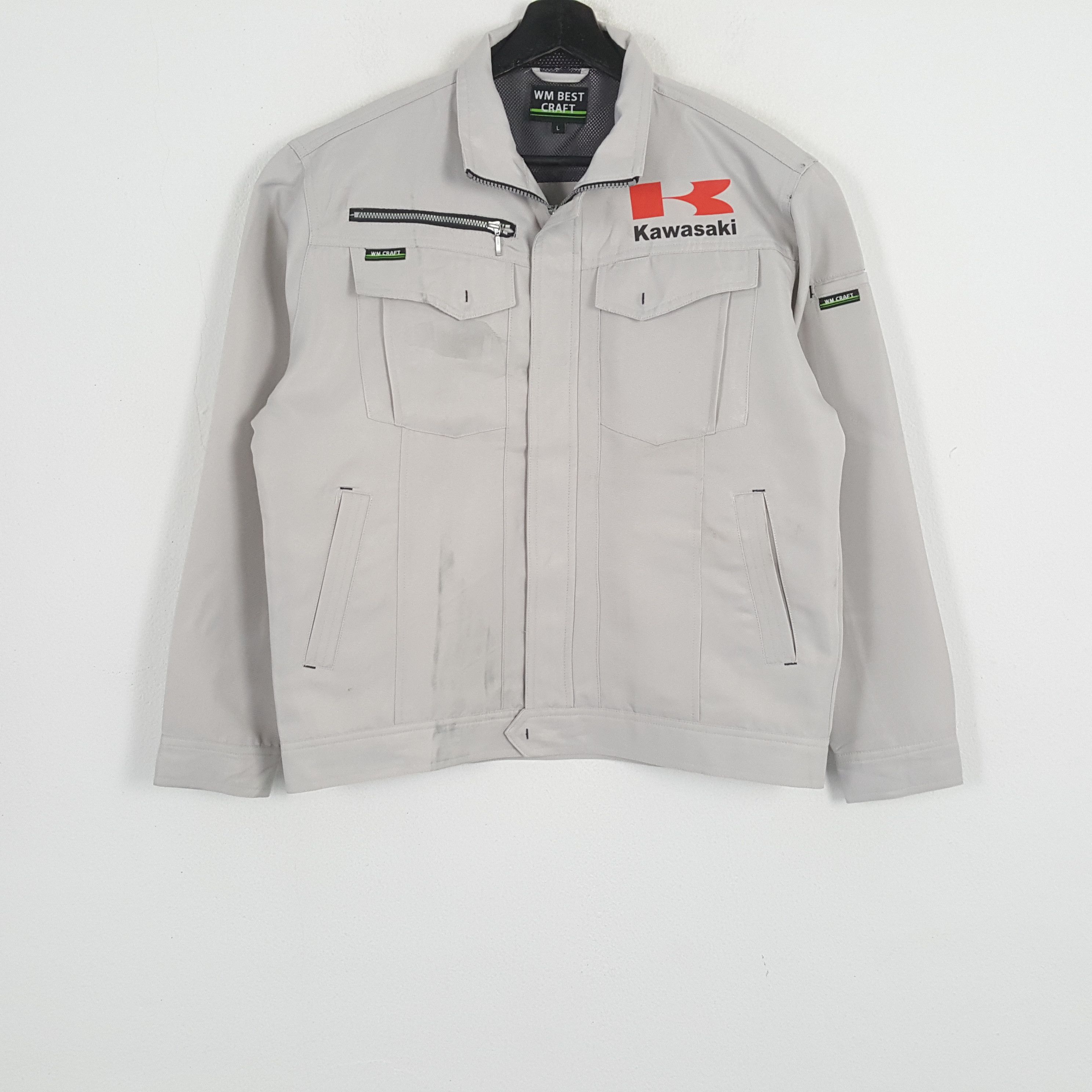 Japanese Brand × Vintage KAWASAKI Japanese Motorcycle Brand Custom Art Jacket Size US M / EU 48-50 / 2 - 3 Thumbnail