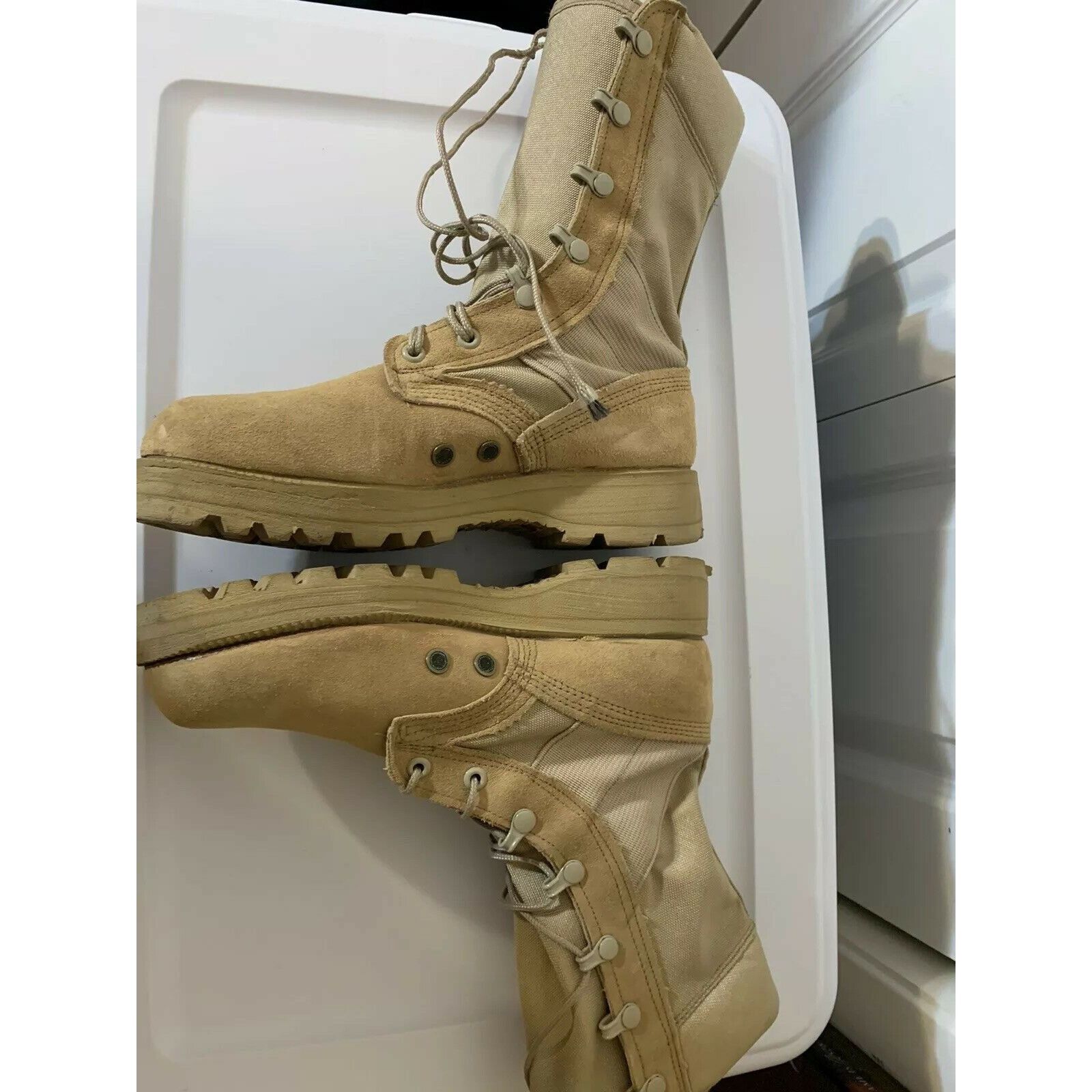 Vibram Vibram Men’s Sz 5W Desert Combat Work Boots Tan Size US 5 / EU 37 - 5 Thumbnail