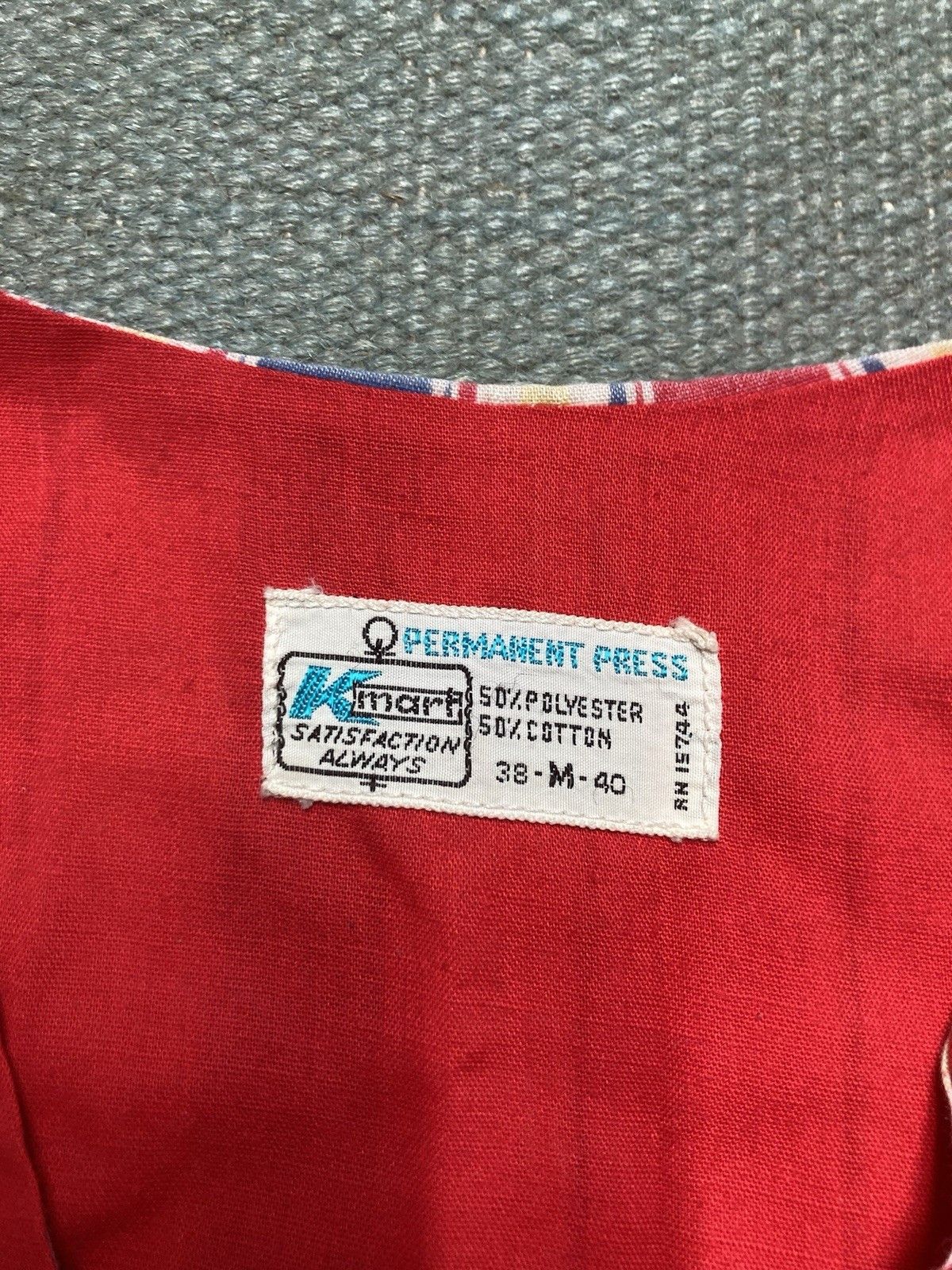 Vintage 70s pajama t shirt Kmart striped v neck lounge sleep medium Size US M / EU 48-50 / 2 - 3 Thumbnail