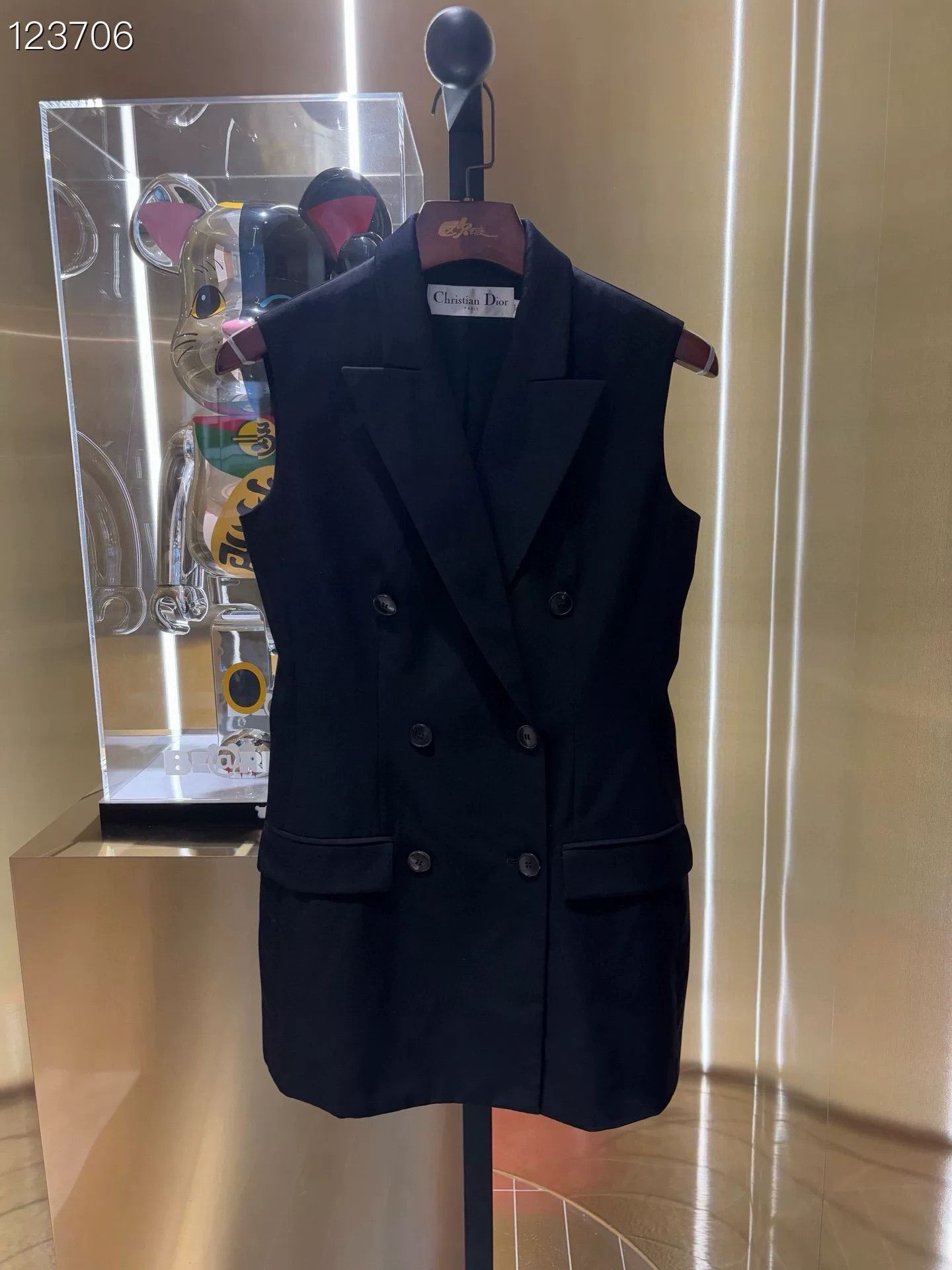 Dior Dior Black Wool Mid-Length Vest 38 Size S / US 4 / IT 40 - 1 Thumbnail