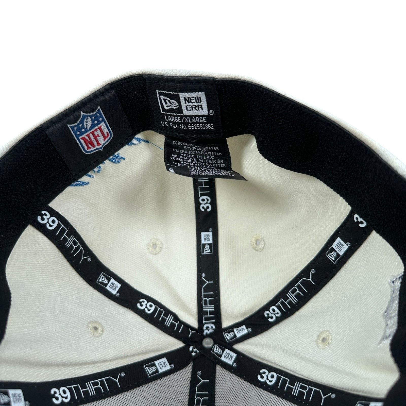 New Era New Era 39THIRTY Detroit Hat L XL Cream Blue Jamaal Williams Size ONE SIZE - 7 Thumbnail