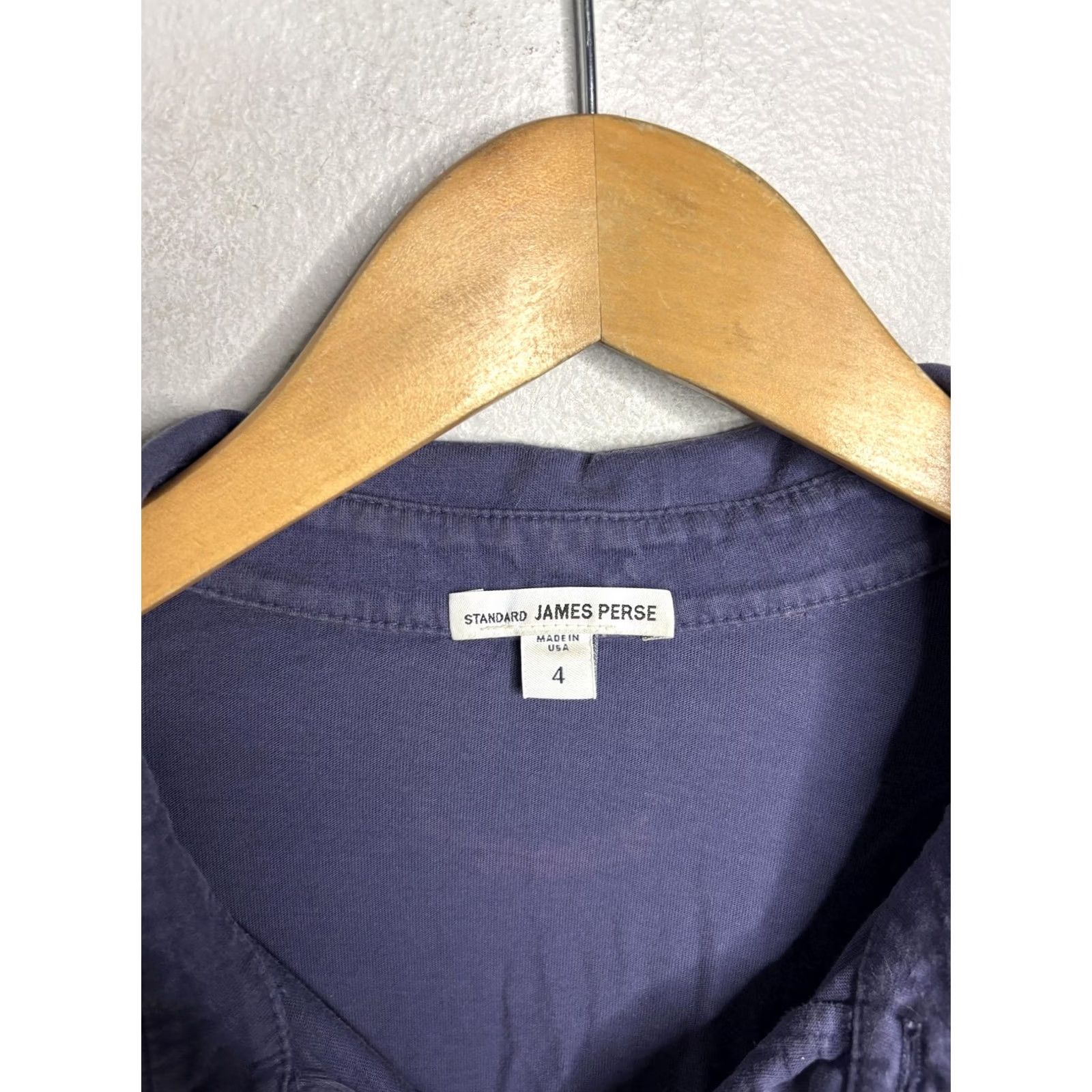 James Perse VINTAGE James Perse Polo Shirt Mens XL Blue Short Sleeve Made USA Size US XL / EU 56 / 4 - 3 Thumbnail