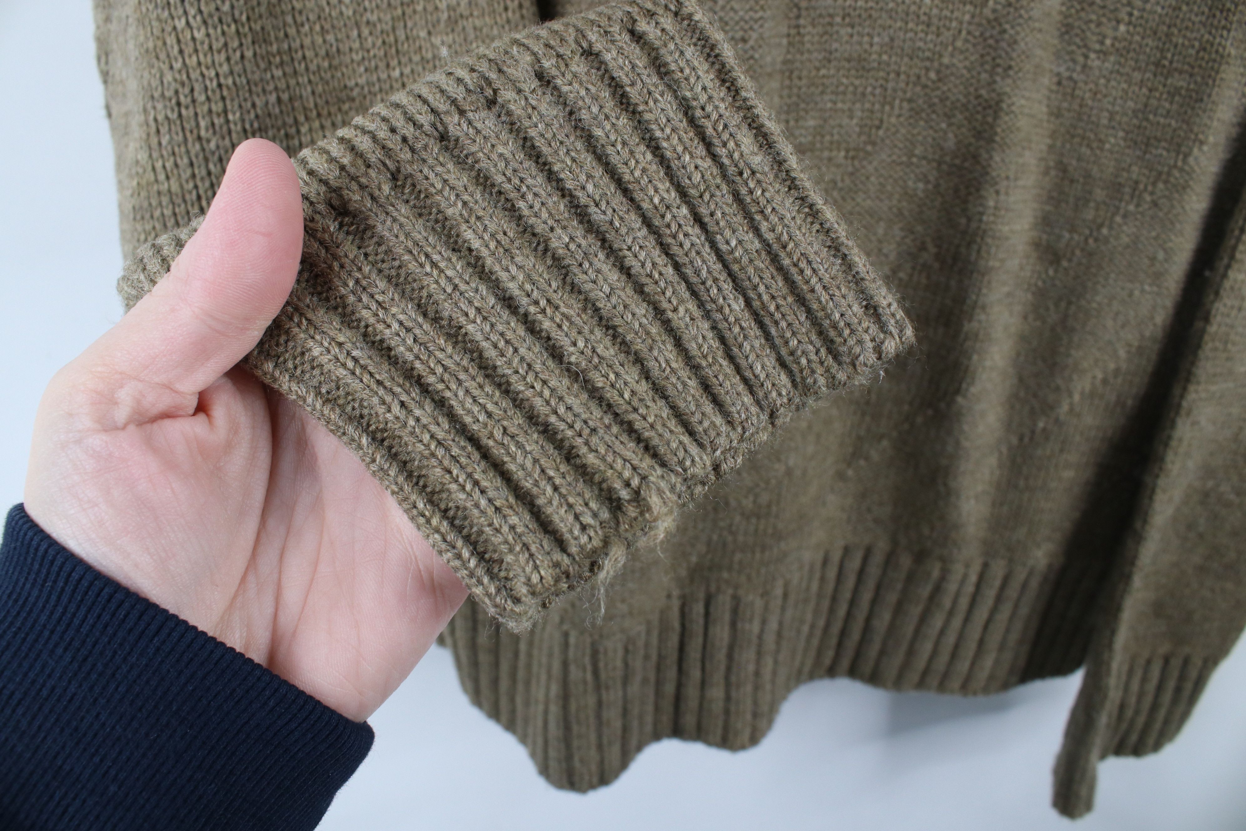Vintage Vintage 90s Streetwear Knit Pullover Henley Sweater Brown Size US M / EU 48-50 / 2 - 4 Thumbnail