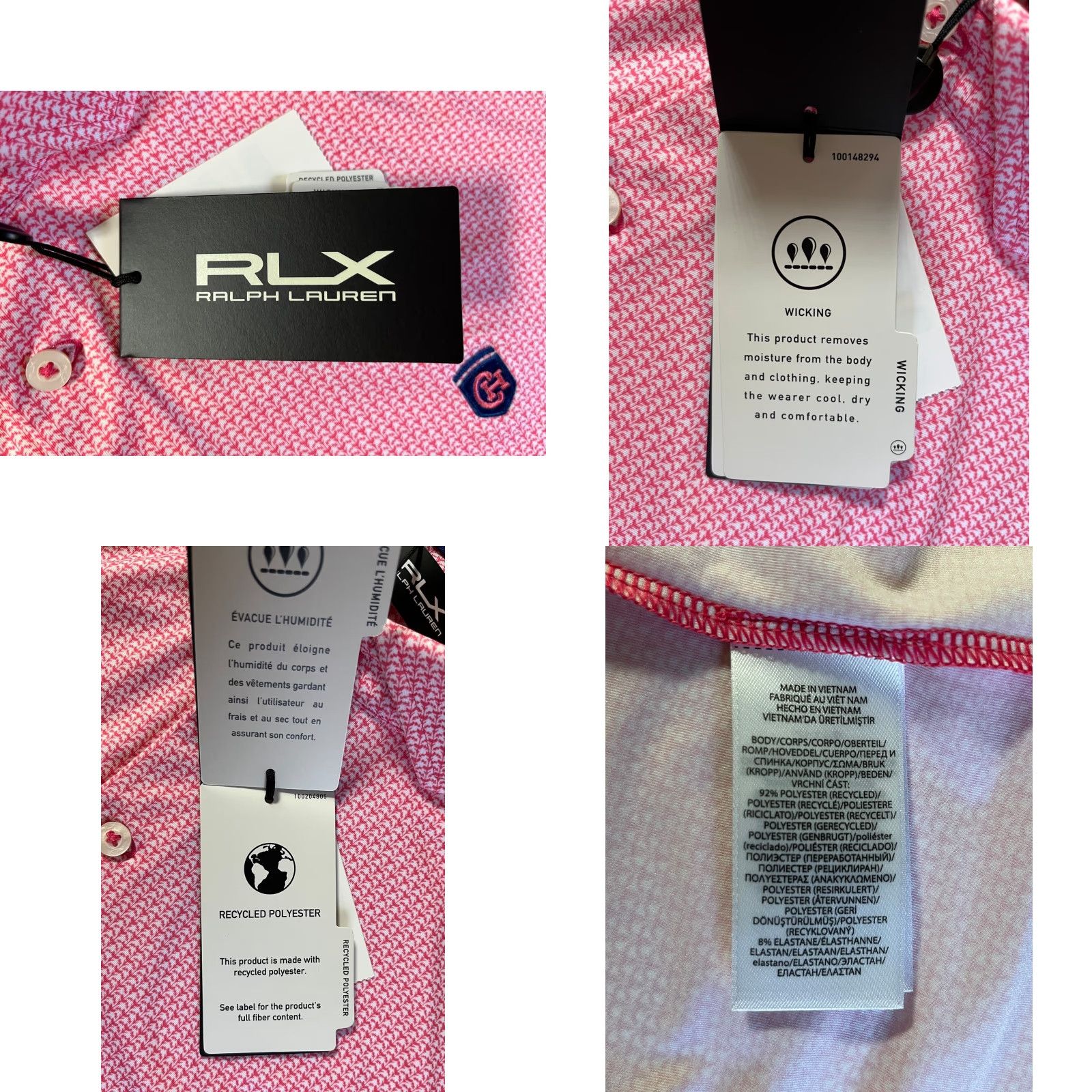 Ralph Lauren NWT Ralph Lauren RLX Polo Golf Shirt Men Pink Sz L Size US L / EU 52-54 / 3 - 10 Thumbnail