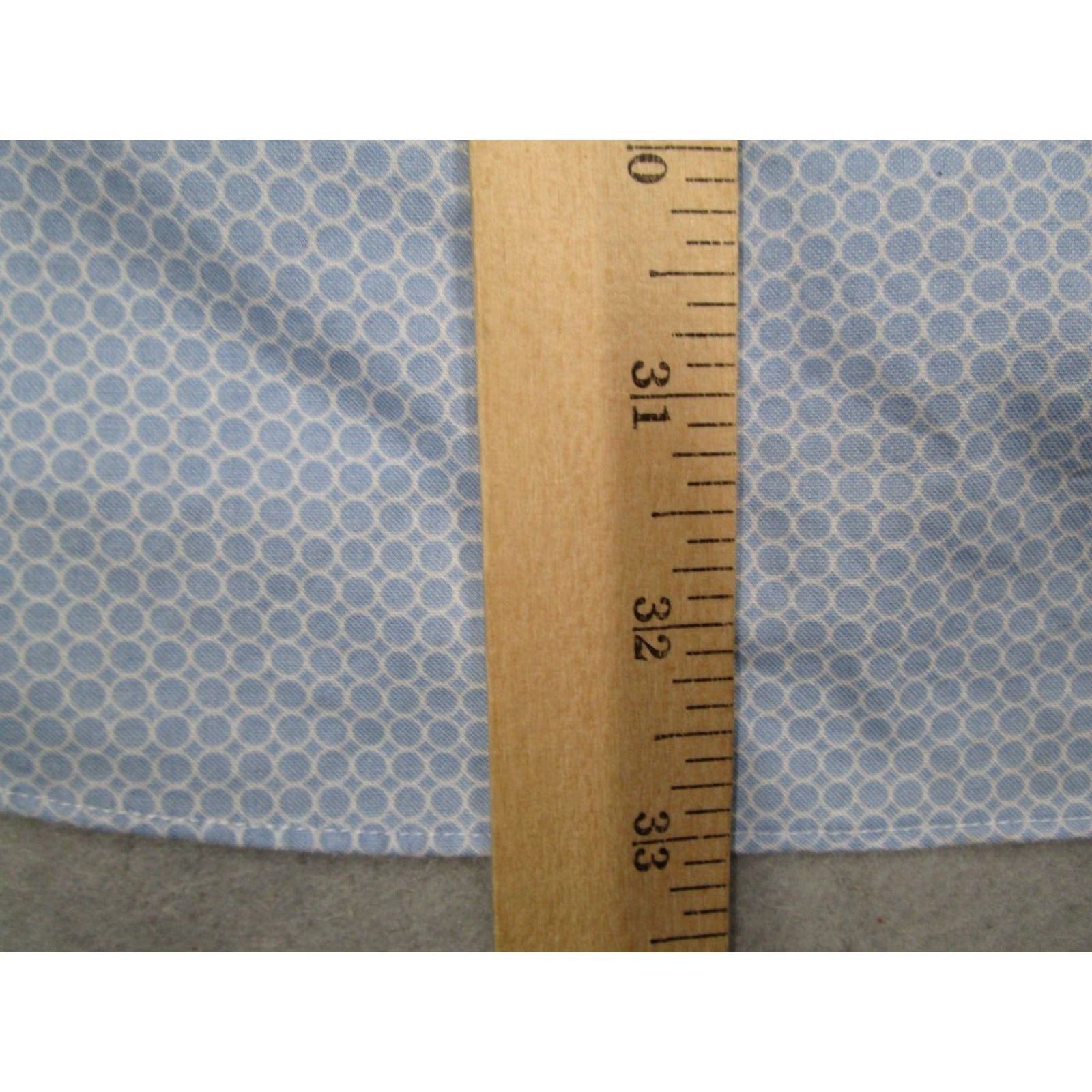 David Donahue VINTAGE David Donahue Dress Shirt Men 18 34 Blue Geometric Twill Long Sleeve Business Casual Size 34R - 7 Thumbnail