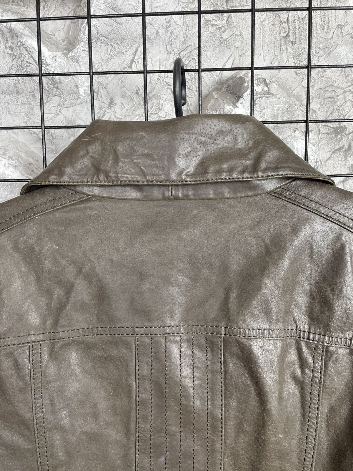 If Six Was Nine 2000s Y2K Leather Jacket Rick Owens Kmrii Hedi Slimane Vibe Size US M / EU 48-50 / 2 - 9 Thumbnail