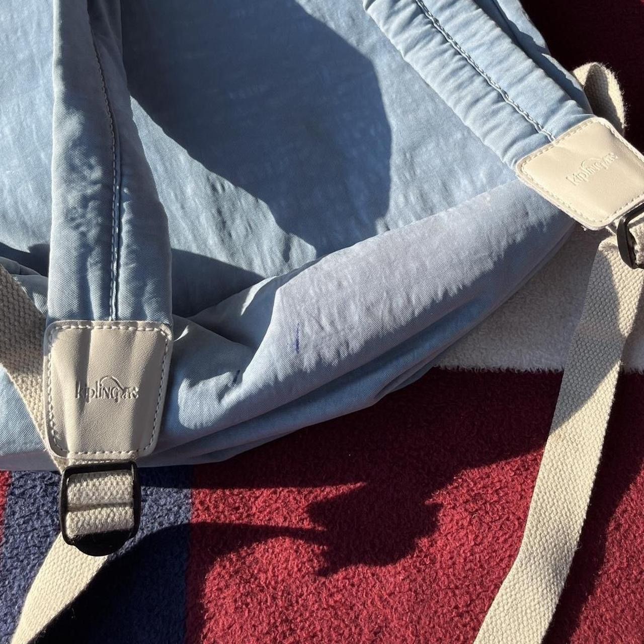 Vintage Kipling Drawstring Nylon Rucksack Parachute Backpack
