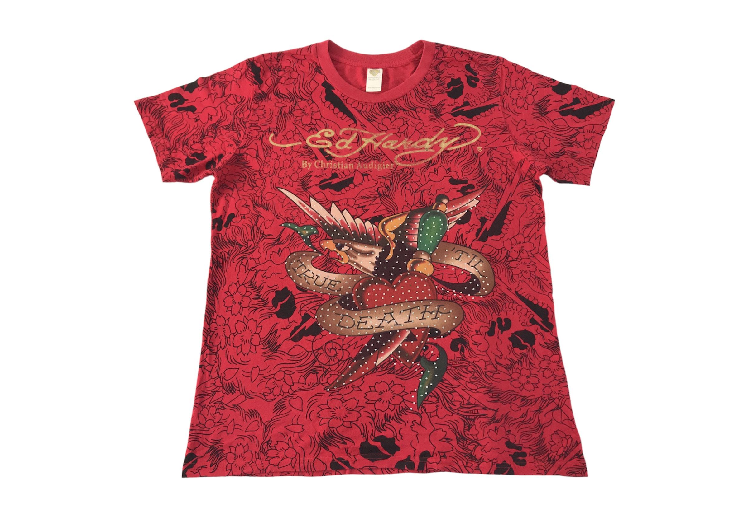 Christian Audigier Ed Hardy By Christian Audigier Tattoo Stud Printed Tee Size US M / EU 48-50 / 2 - 2 Thumbnail