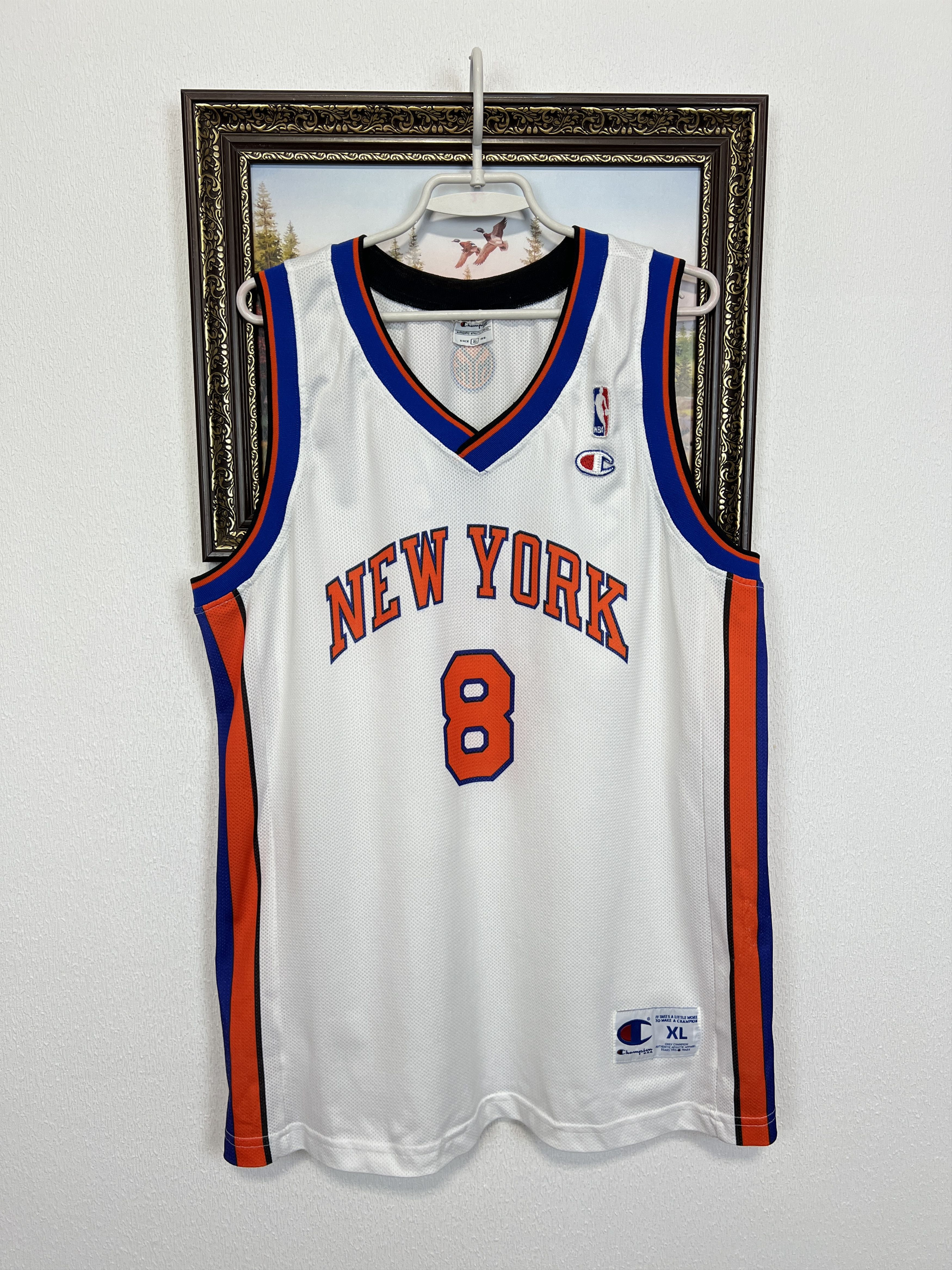 Champion Vintage 90's New York Knicks NBA Sprewell Jersey Trikot Size US XL / EU 56 / 4 - 1 Thumbnail