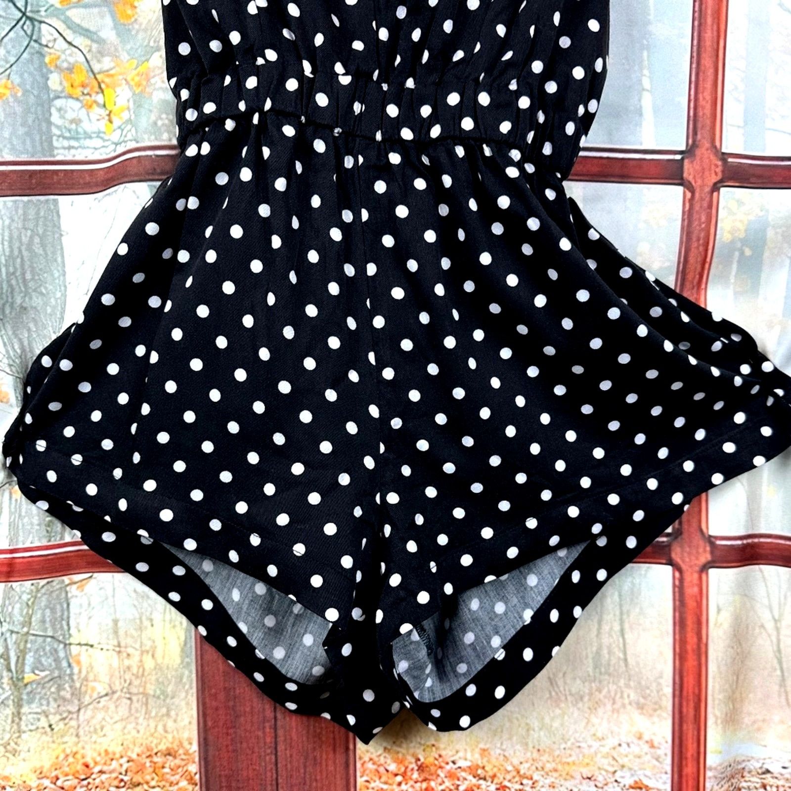 Other Open Back Millau Polka Dot Romper - Black/White - size S Size 27" / US 4 / IT 40 - 6 Thumbnail